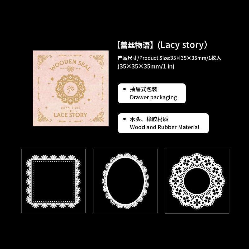 7005  3-in-1 Wooden Stamp Long Moon and Stars Series