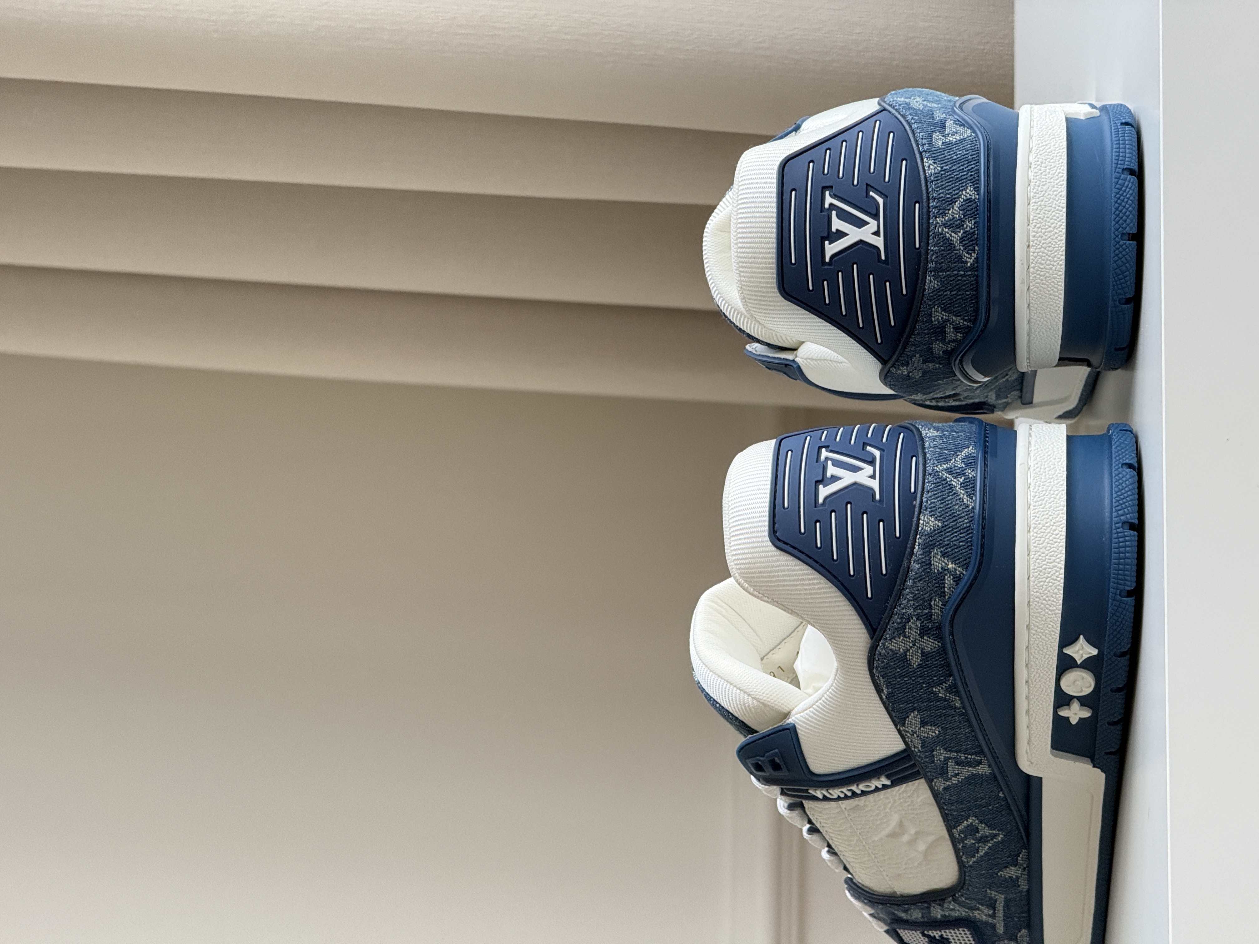 Louis Vuitton Trainer Denim Monogram Sneakers