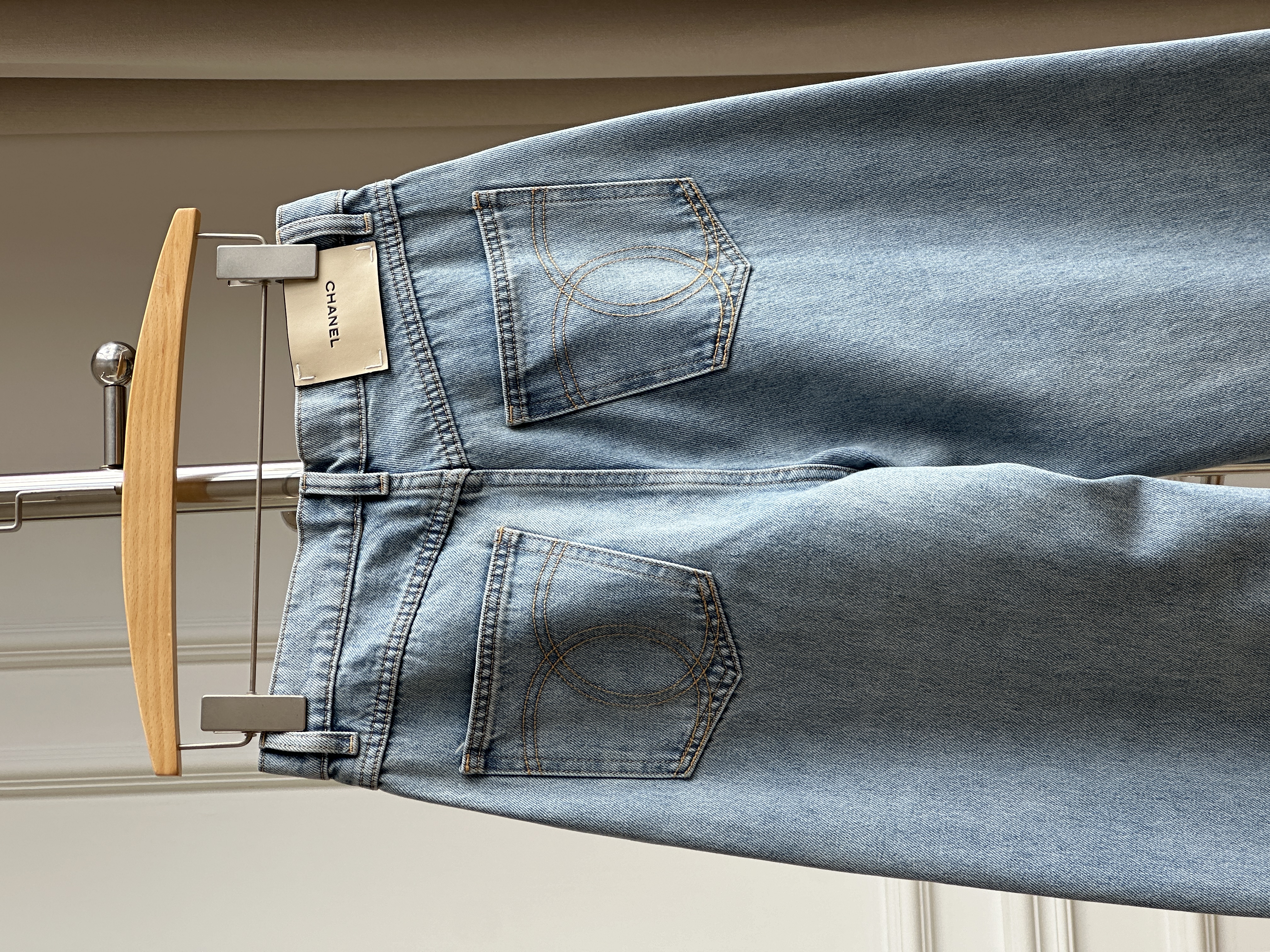 Light Wash Light Blue High Waist Wide Leg Denim Jeans