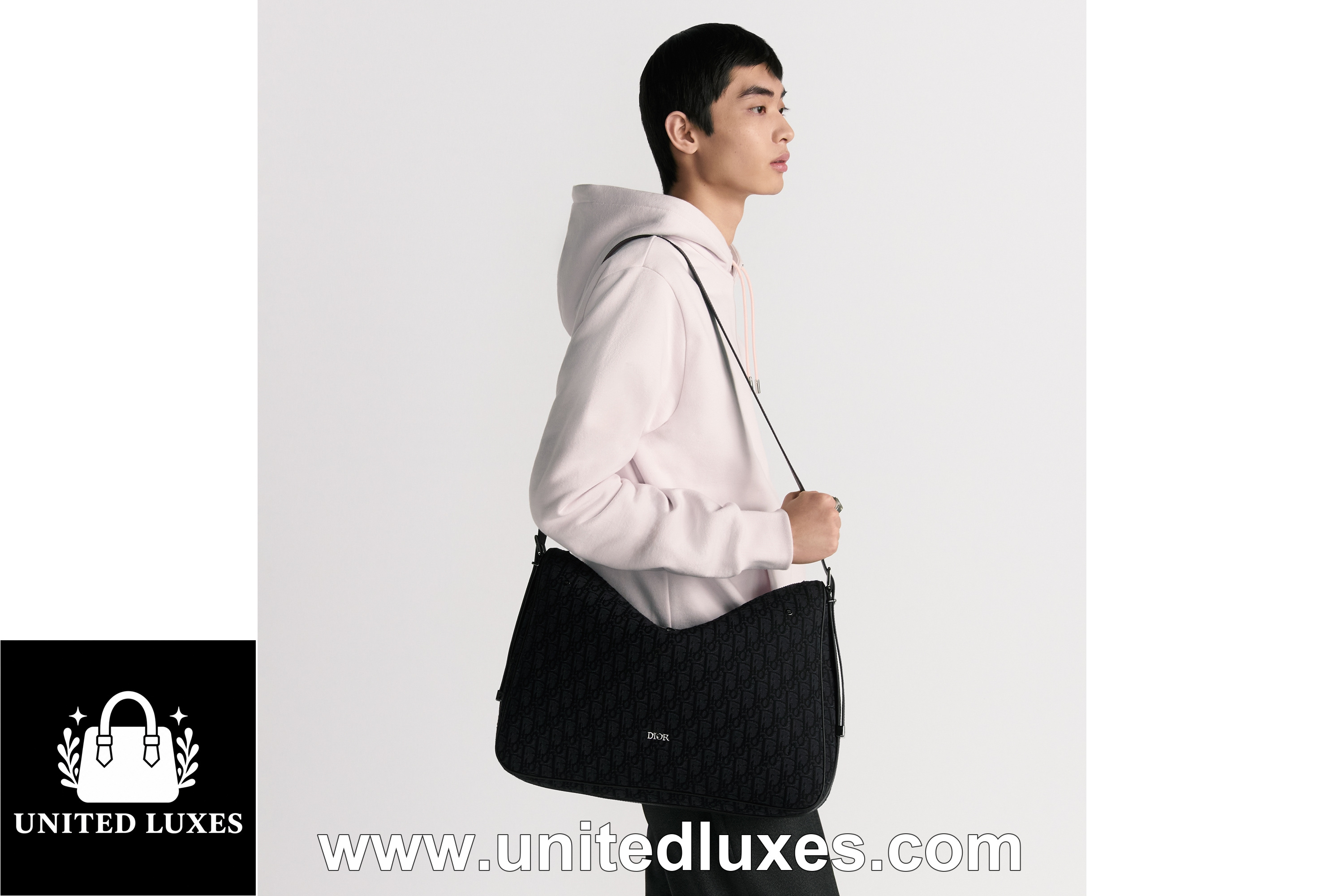 Replica Large Dior Slider Zipped Hobo Bag