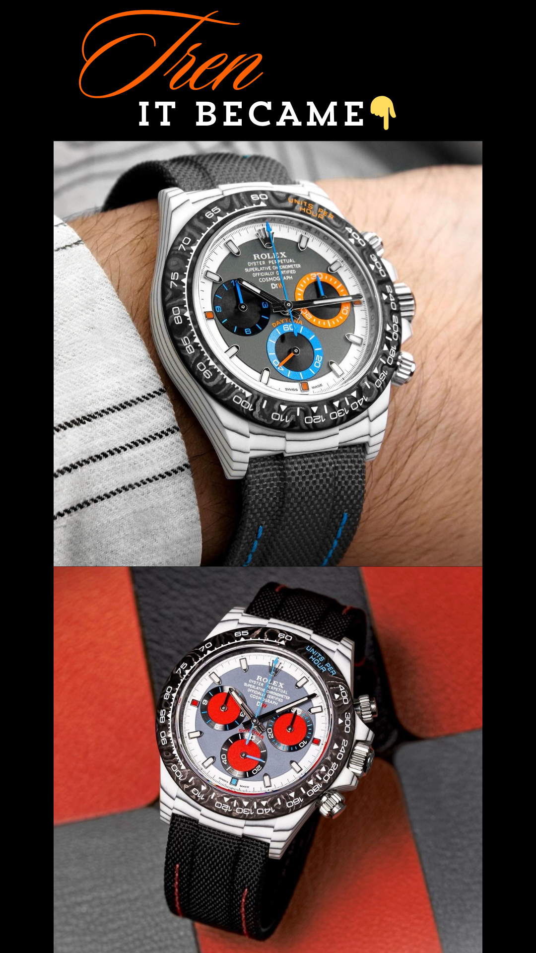 DiW Rolex Daytona OCELLARIS Quartz Fiber【1:1 Replica】