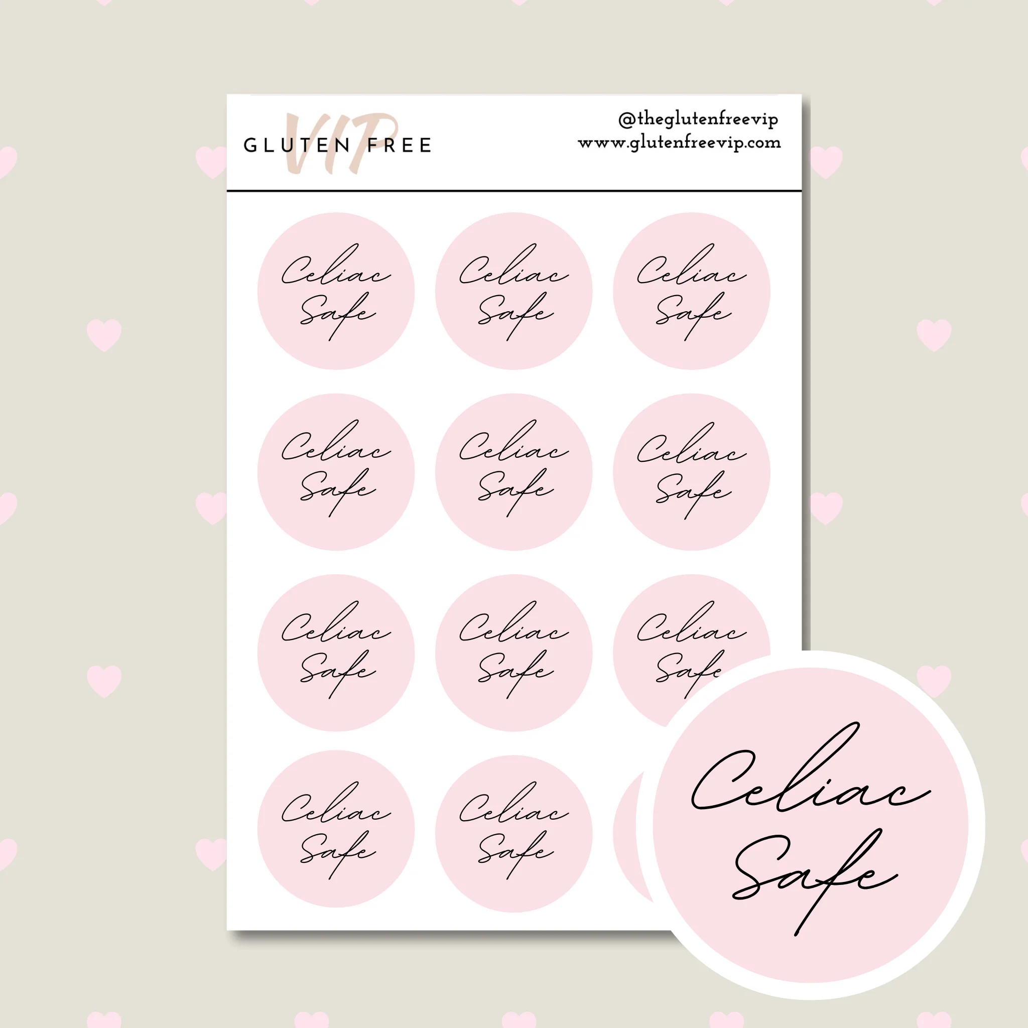 Celiac Safe Special Day Labels