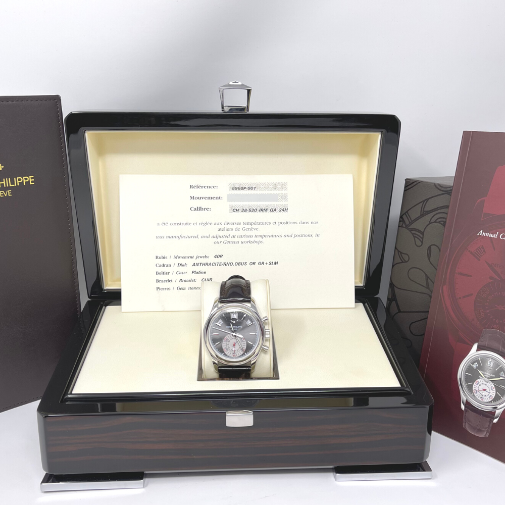 Patek Philippe Annual Calendar Chronograph Platinum 5960P-001【1:1 Replica】