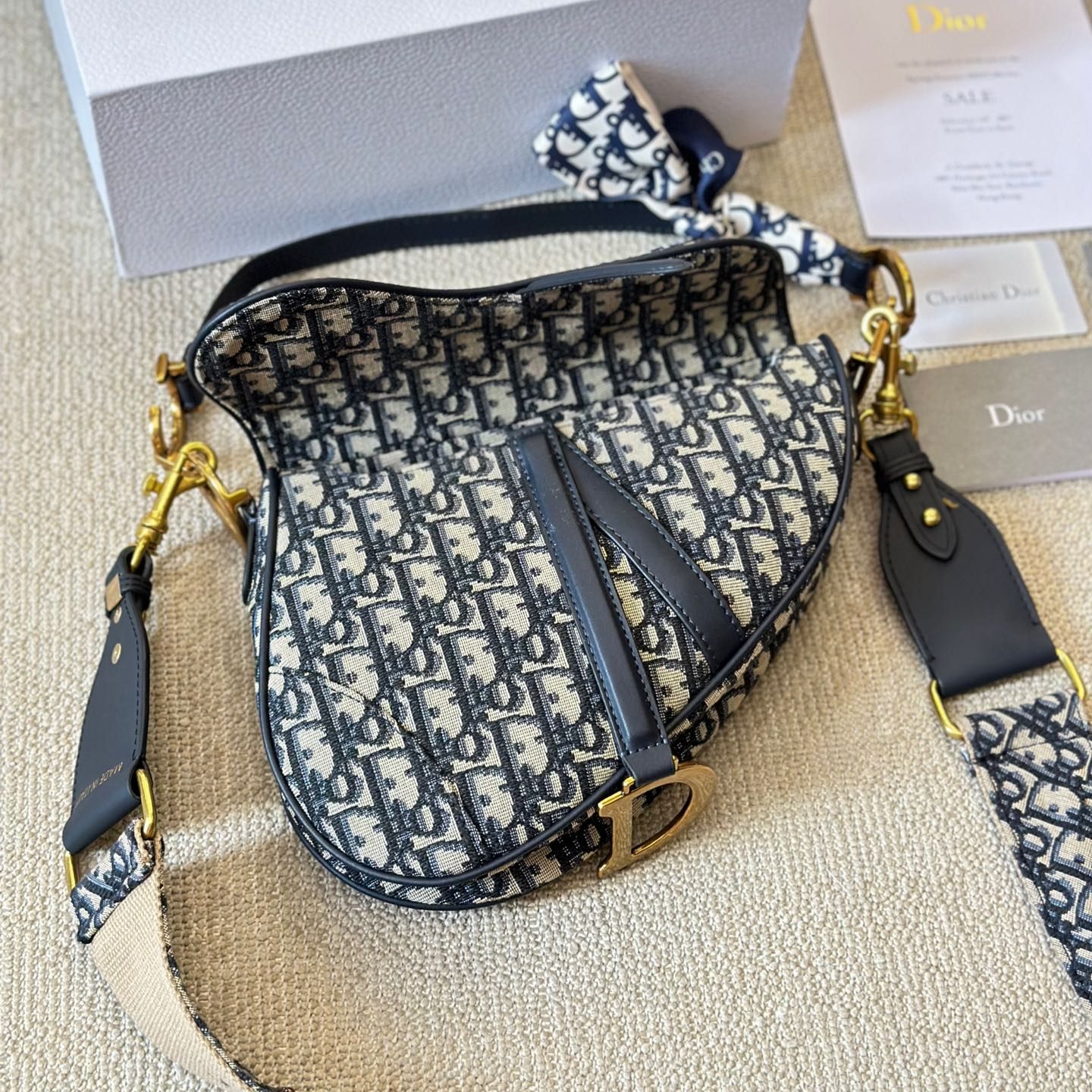 SADDLE BAG WITH STRAP BLUE 25.5X20X6.5CM