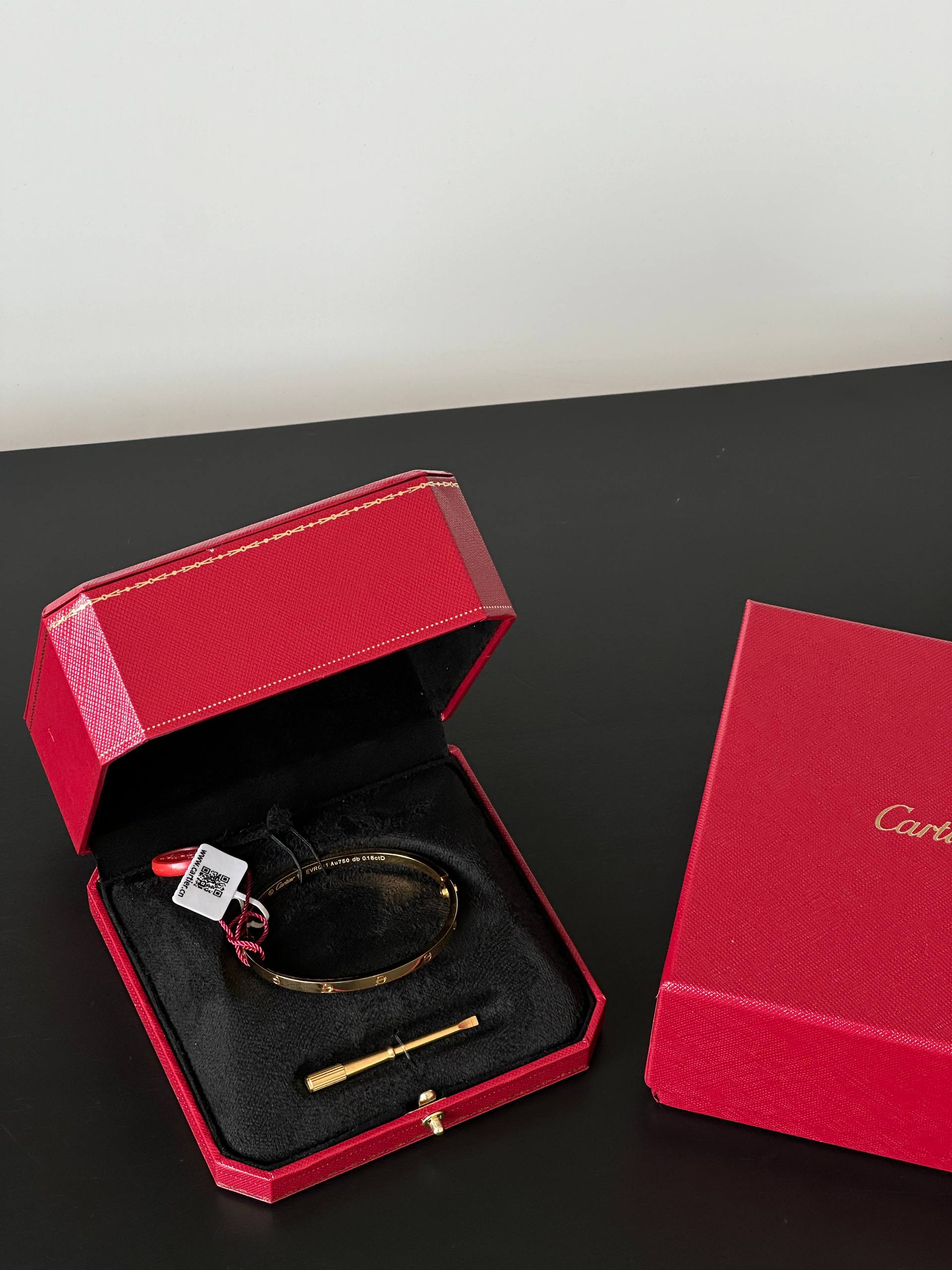 Cartier LOVE Bracelet in 18K Yellow Gold with 1 Diamond