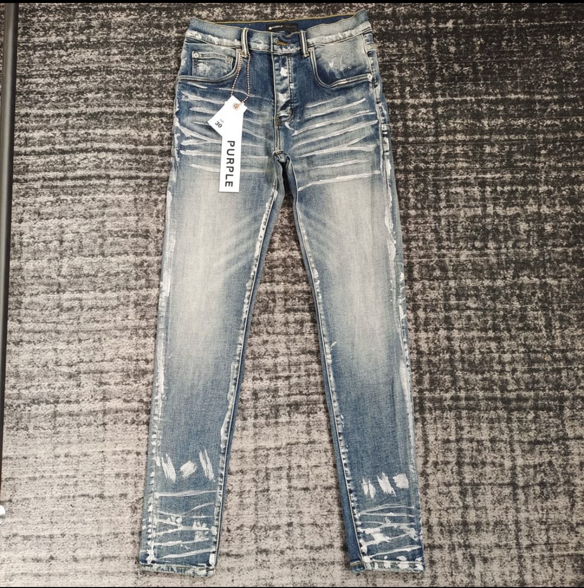 1:1 Best Quailty Washed Color Jeans Blue