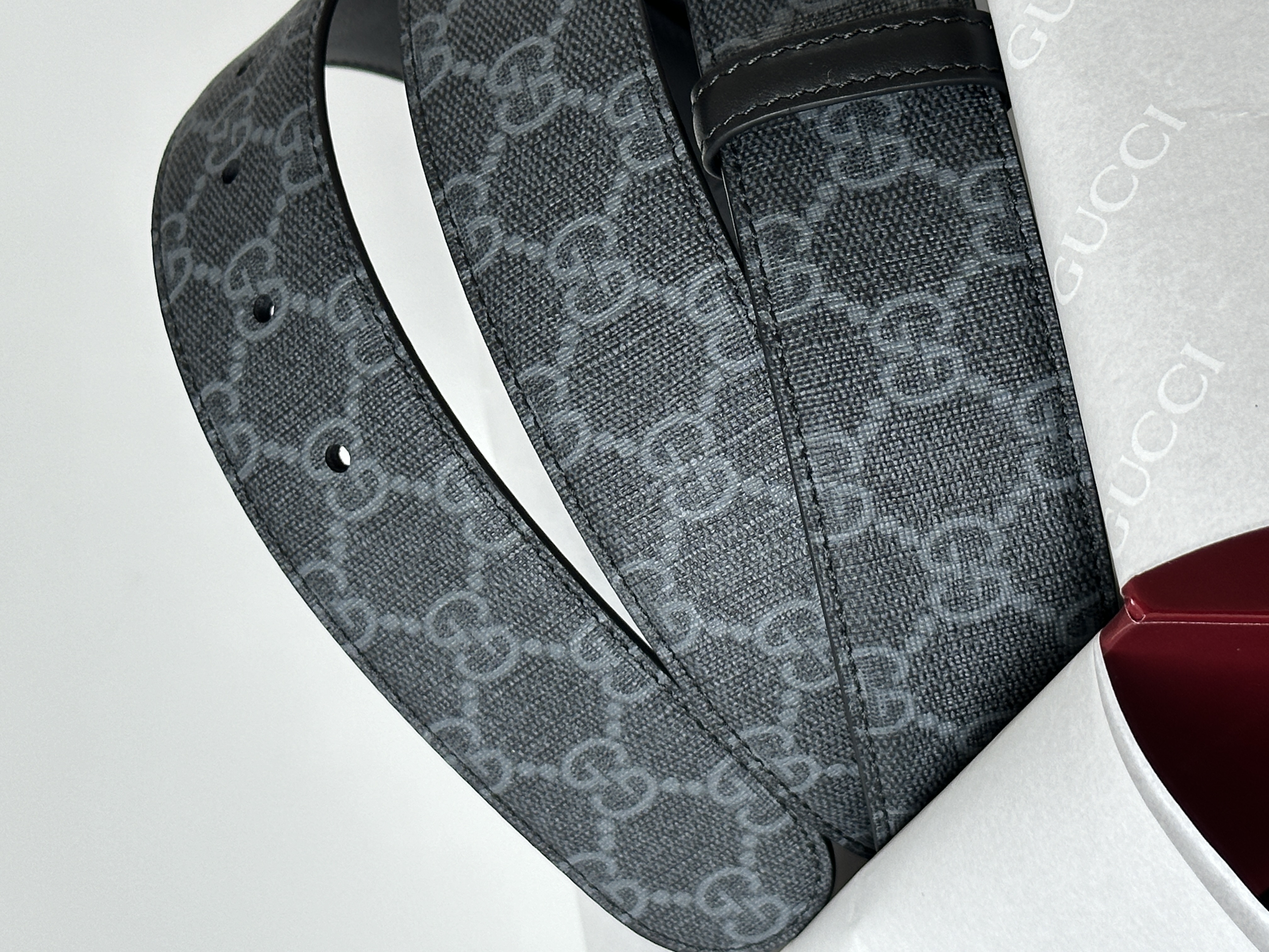 Gucci Interlocking G Buckle GG Supreme Canvas Belt (Men's)