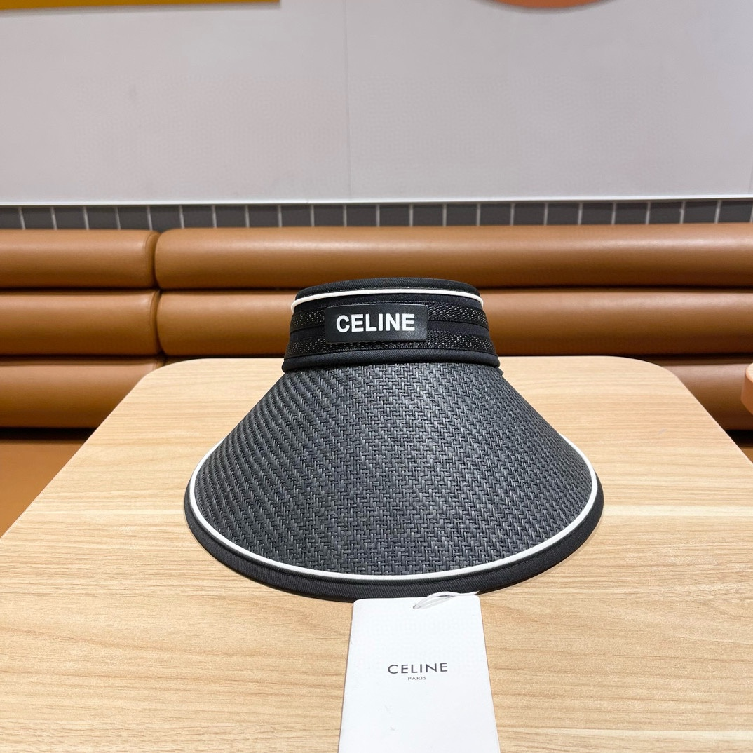 Ceiline  Straw Hat, Letter Hat, Empty Top Hat Sunhat