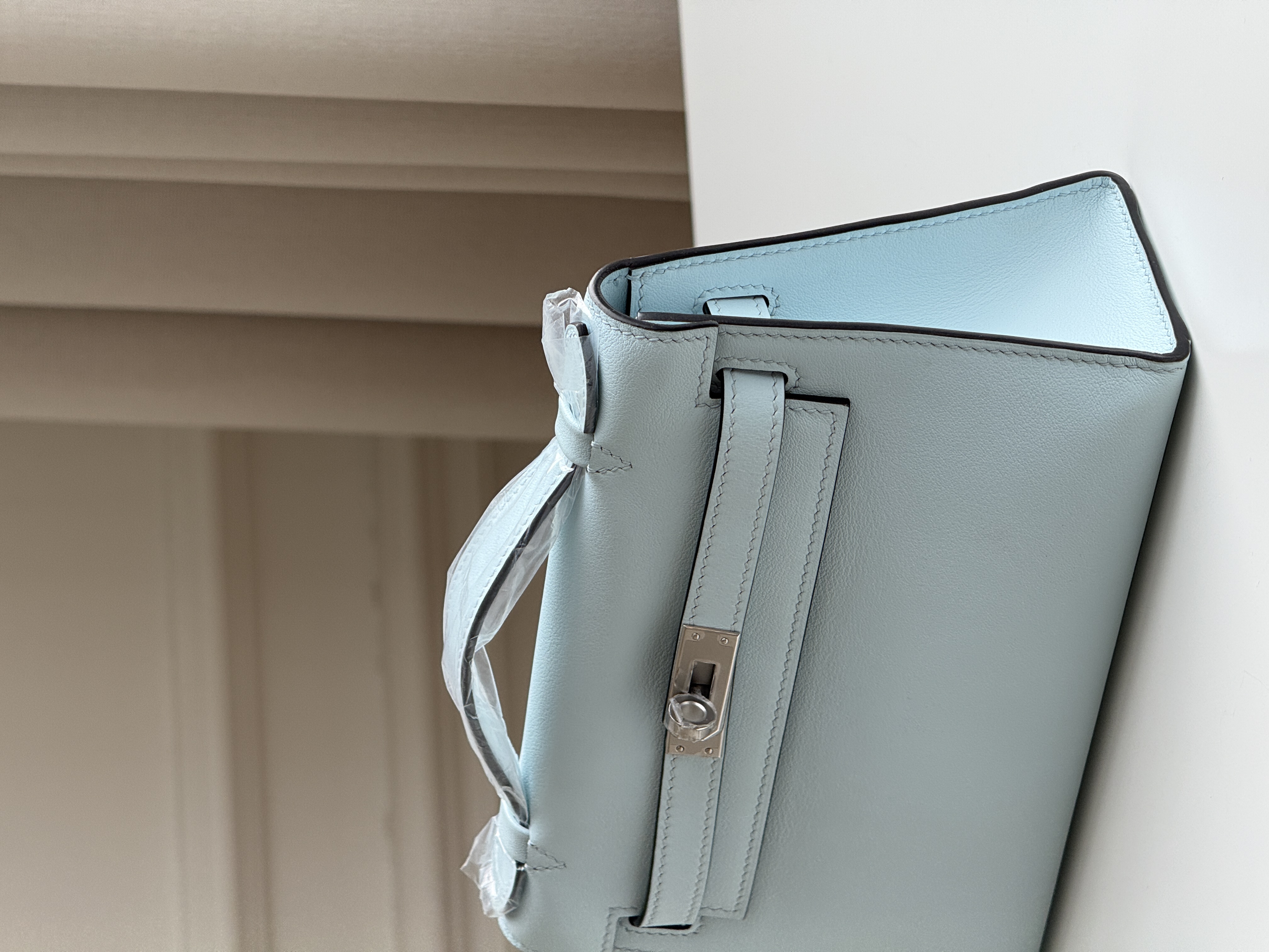 Hermès Mini Kelly II Glacier Blue (8U) with Silver Hardware