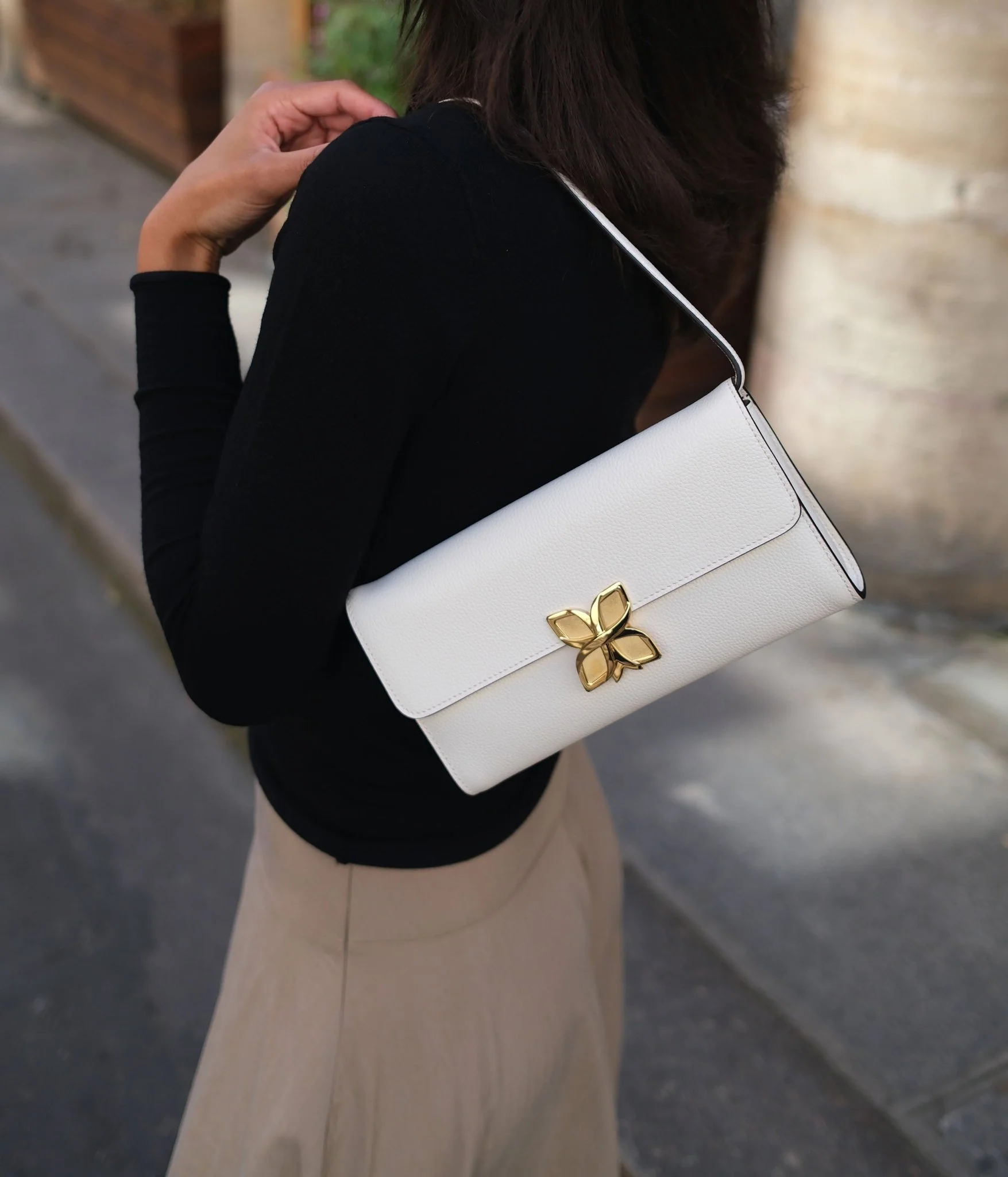 Hortensia Clutch | Crème