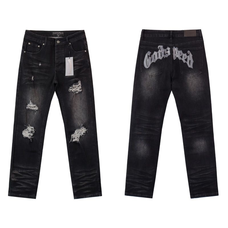 Godspeed Back Print Logo Jeans 3 Colors