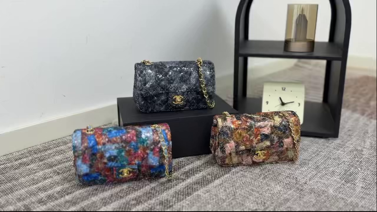 Chanel Sequined CF Chain Bag
