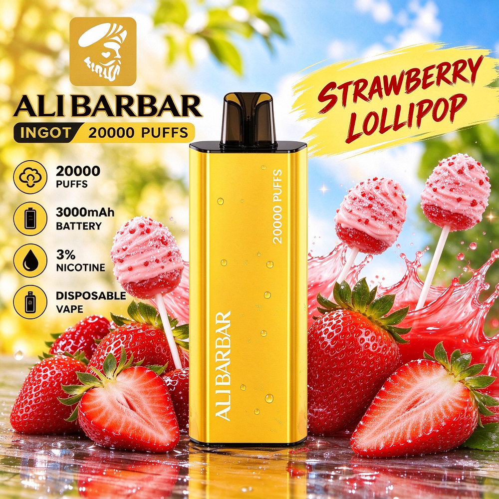 ALIBARBAR 20,000 Puffs Disposable Vape – 16 Flavours