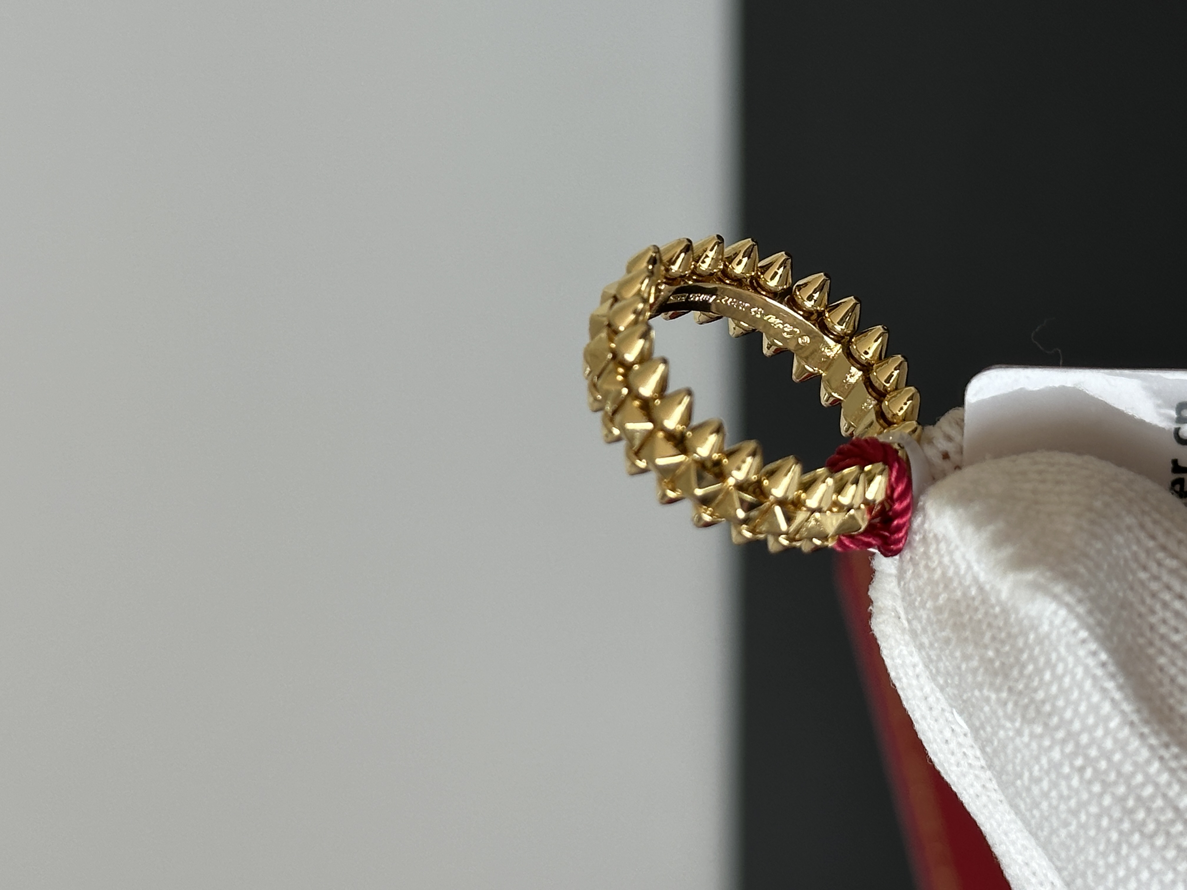 Double Layer Spike Stud Gold Plated Band Ring