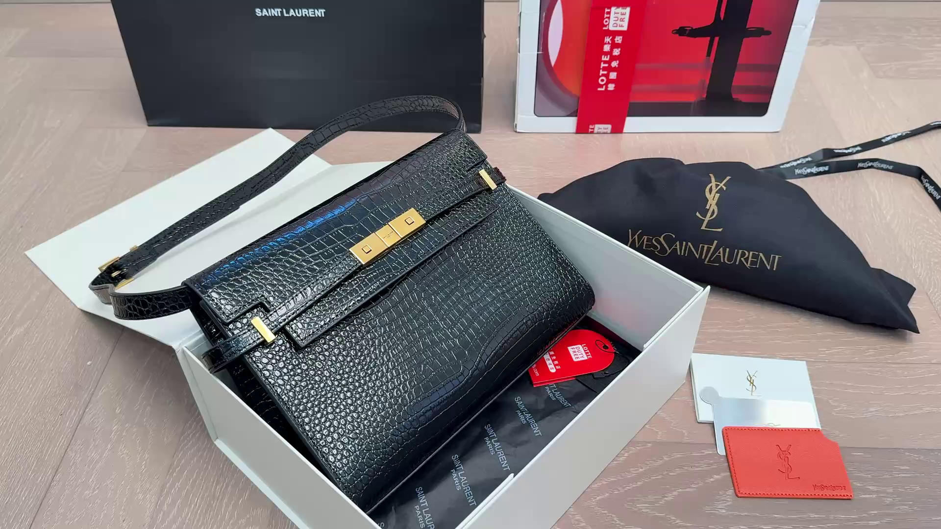 YSL Crocodile-pattern Bag
