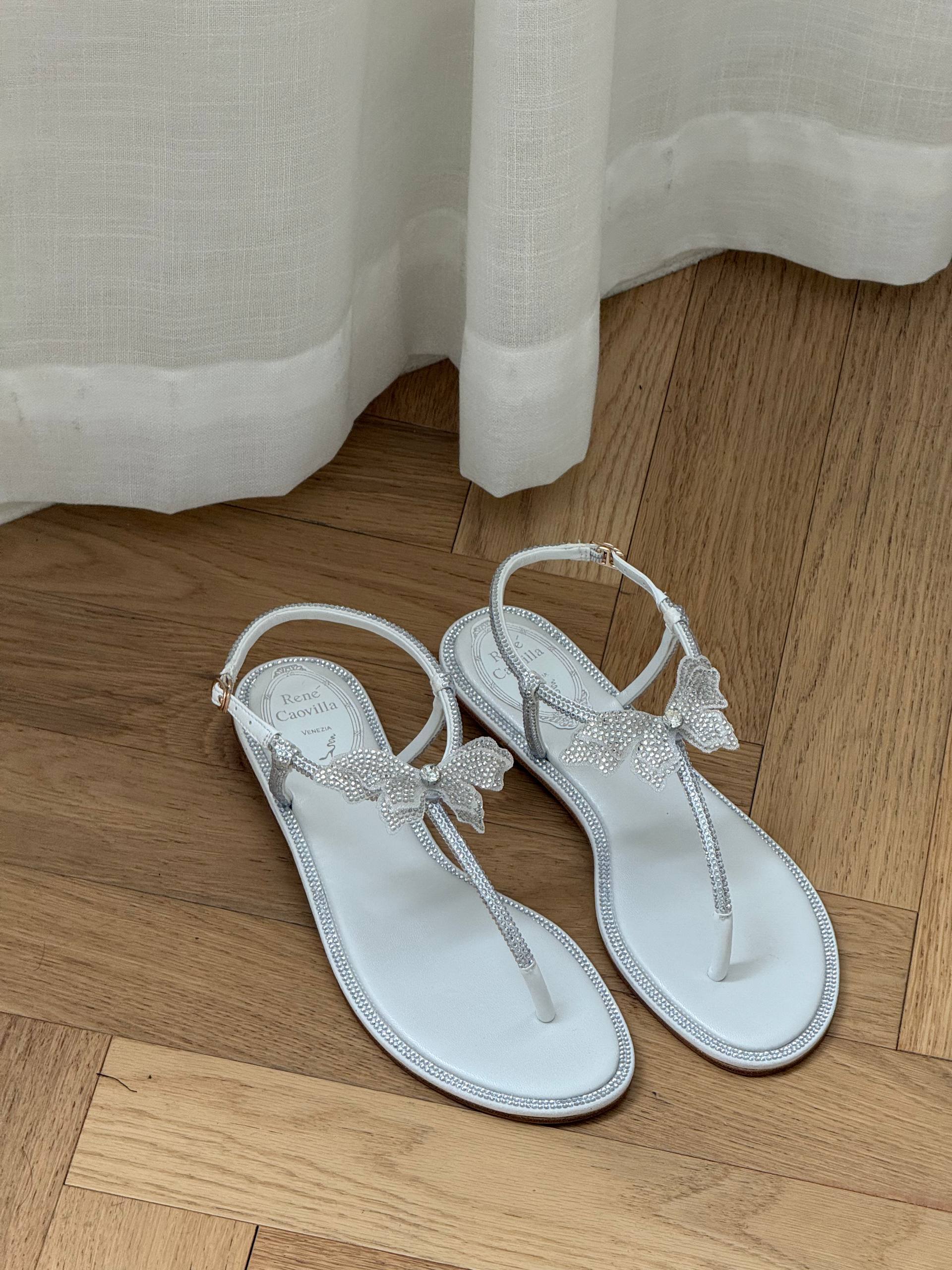 Rene Caovilla Butterfly Crystal Sandals