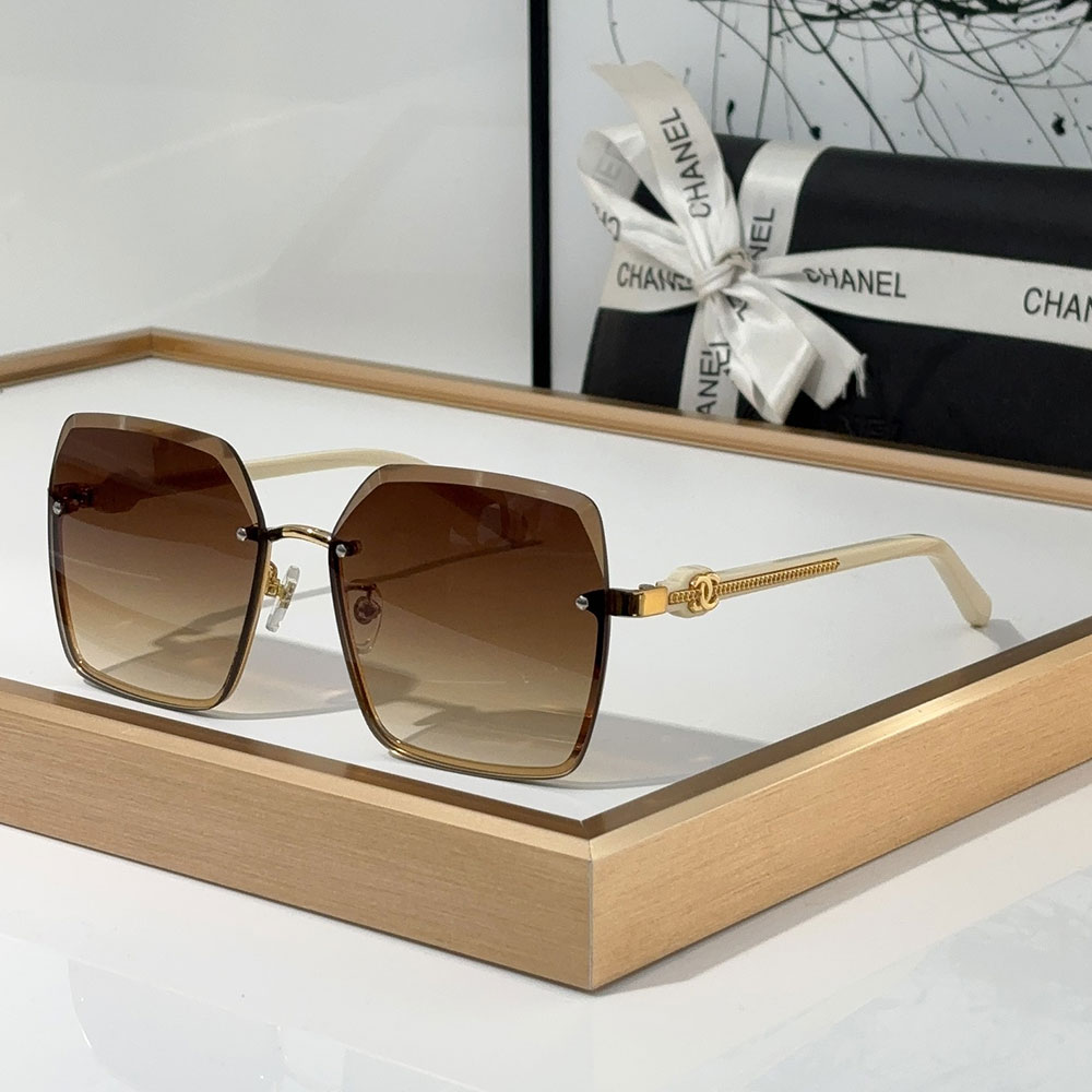 Chanel  Fashion half Frame Sunglasses Top quality