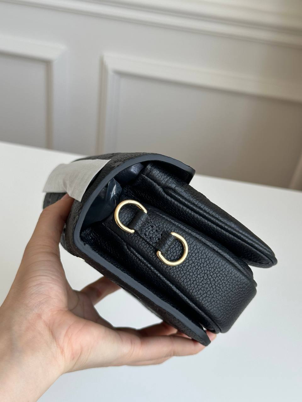 Louis Vuitton Black Monogram Embossed Leather Pochette Métis Crossbody Bag
