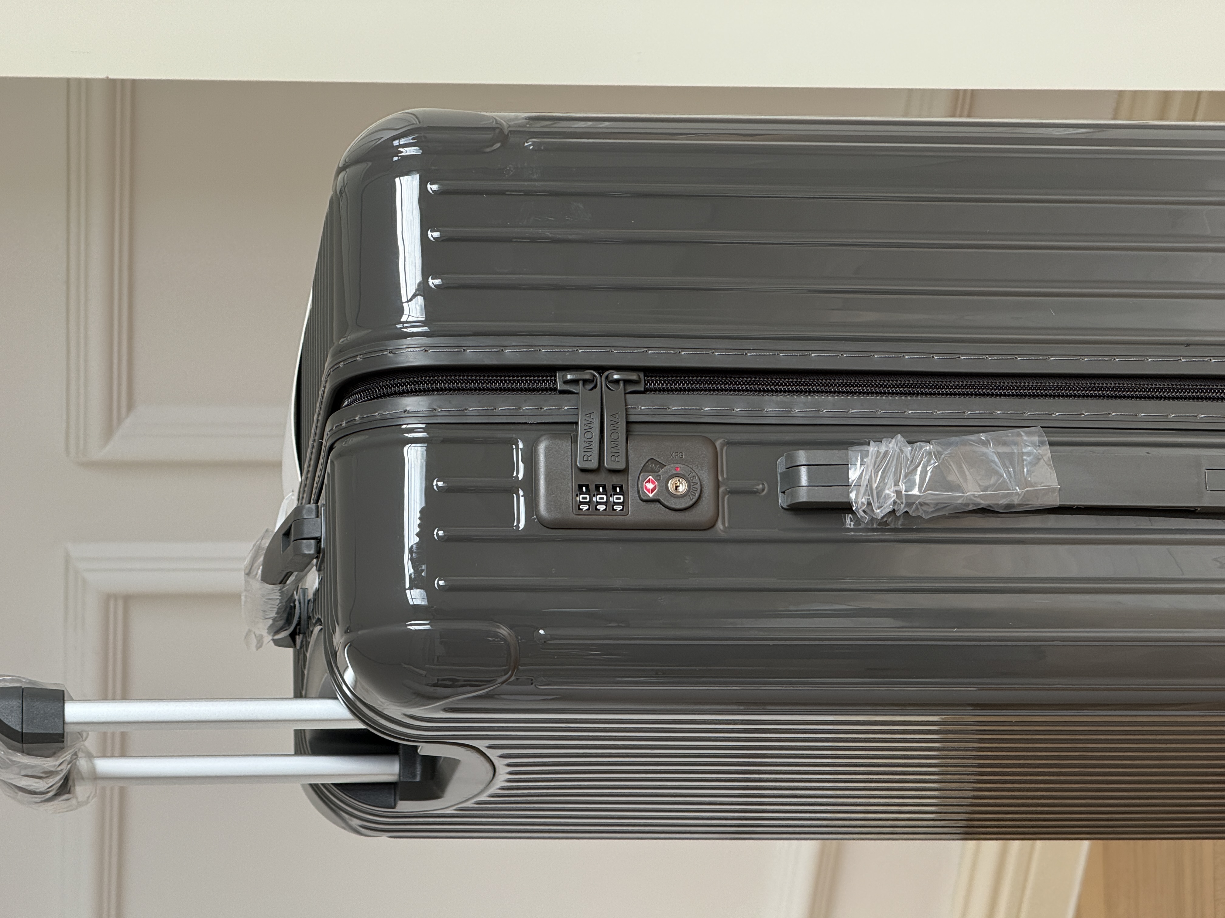 Rimowa Glossy Dark Gray Carry-on Rolling Luggage