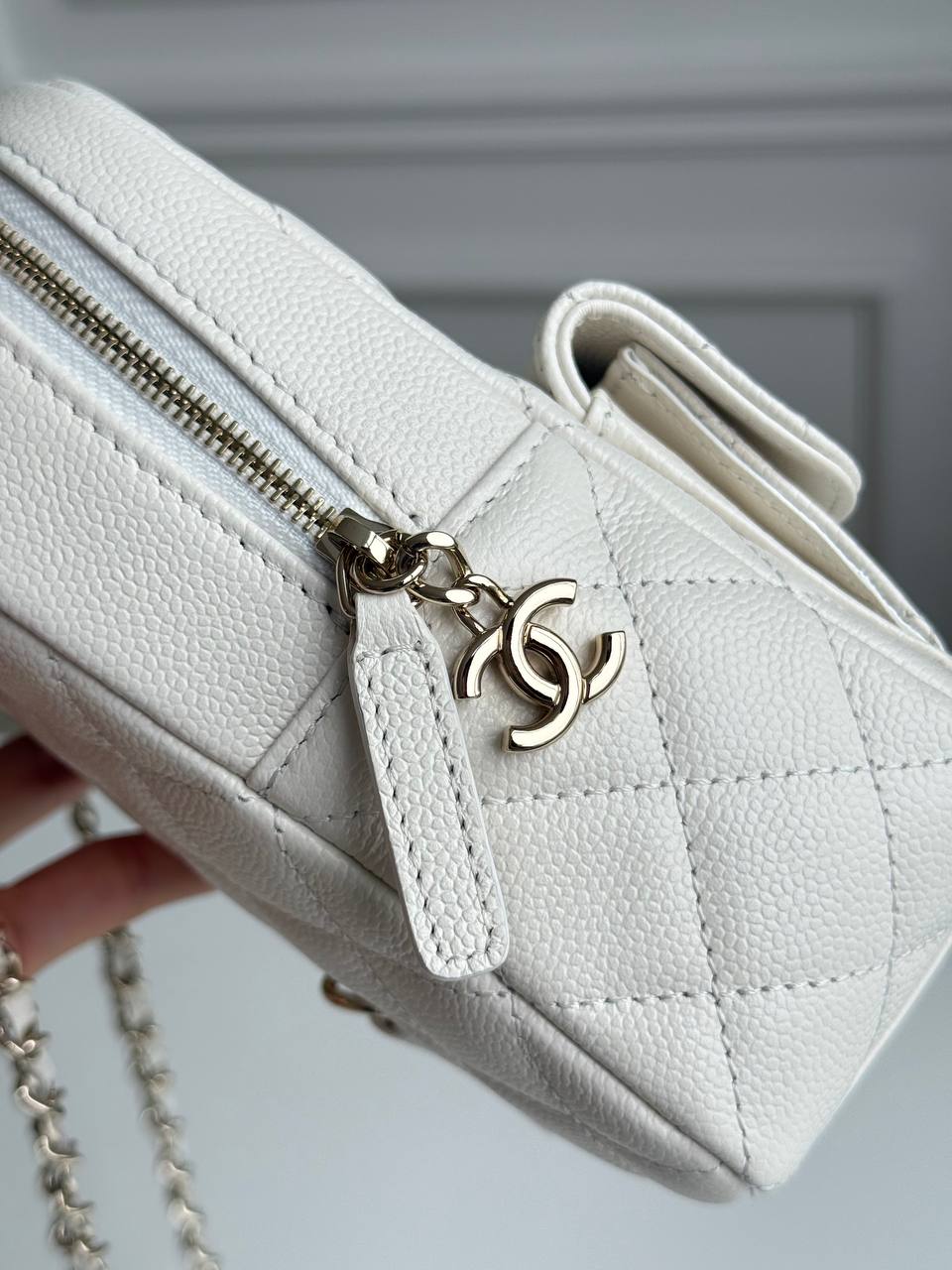 Chanel Quilted Caviar Leather Mini Backpack Bag