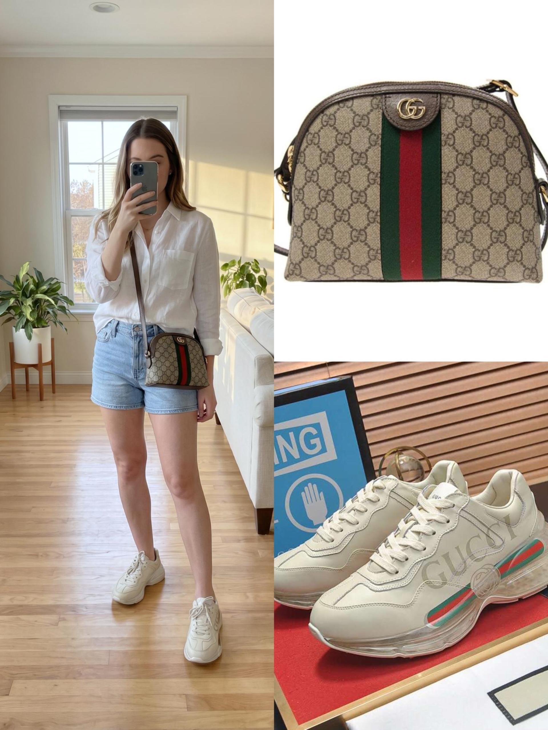 Gucci Shoes & Bag Set