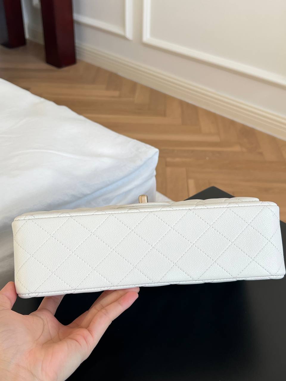 CHANEL Classic Flap Medium/Small Caviar Leather Bag