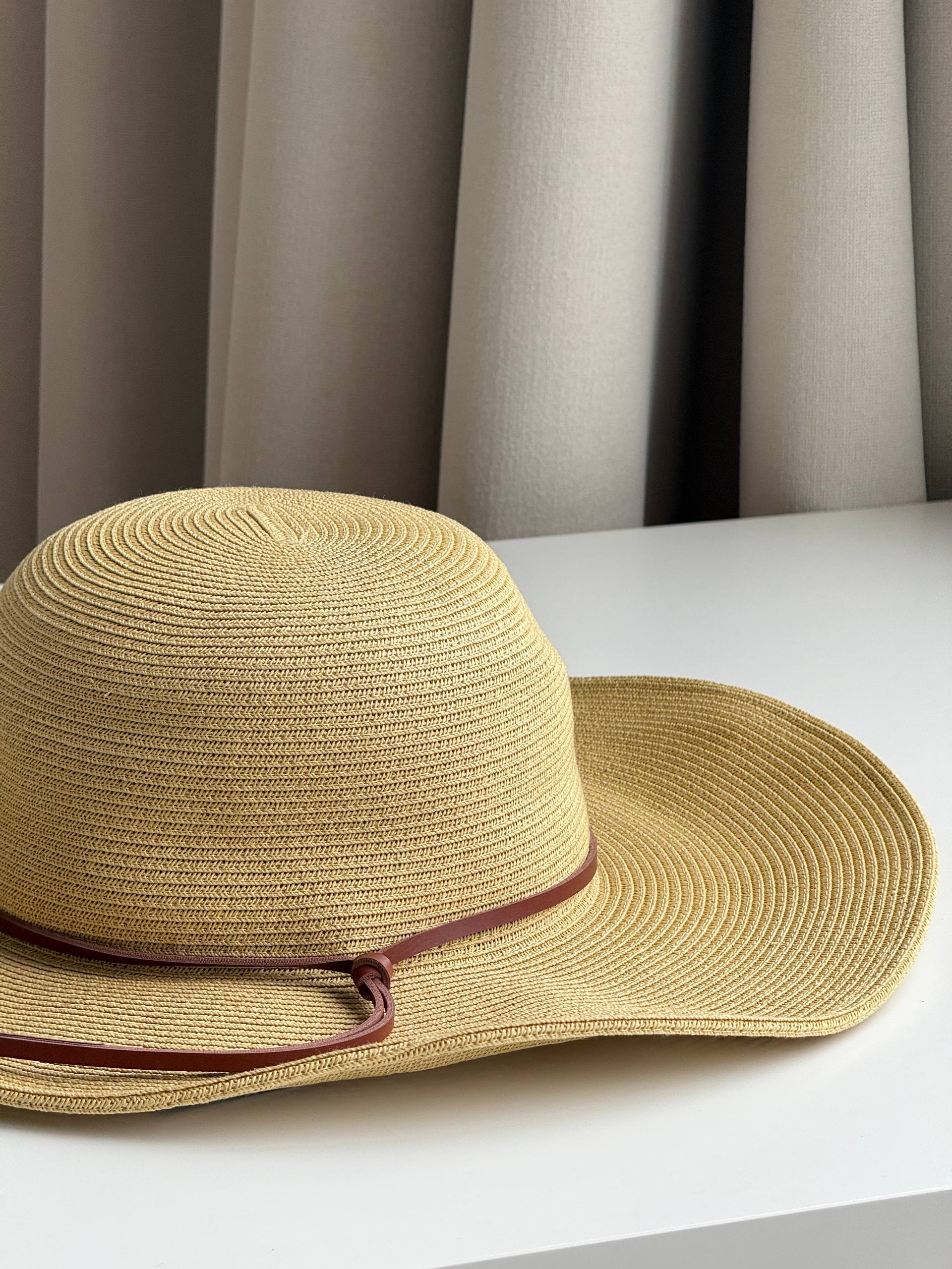 LOEWE Anagram Raffia Woven Wide-Brim Sun Hat