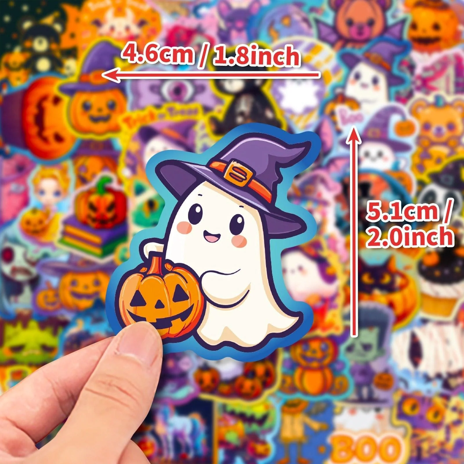 1209 50 Halloween Day Doodle Stickers