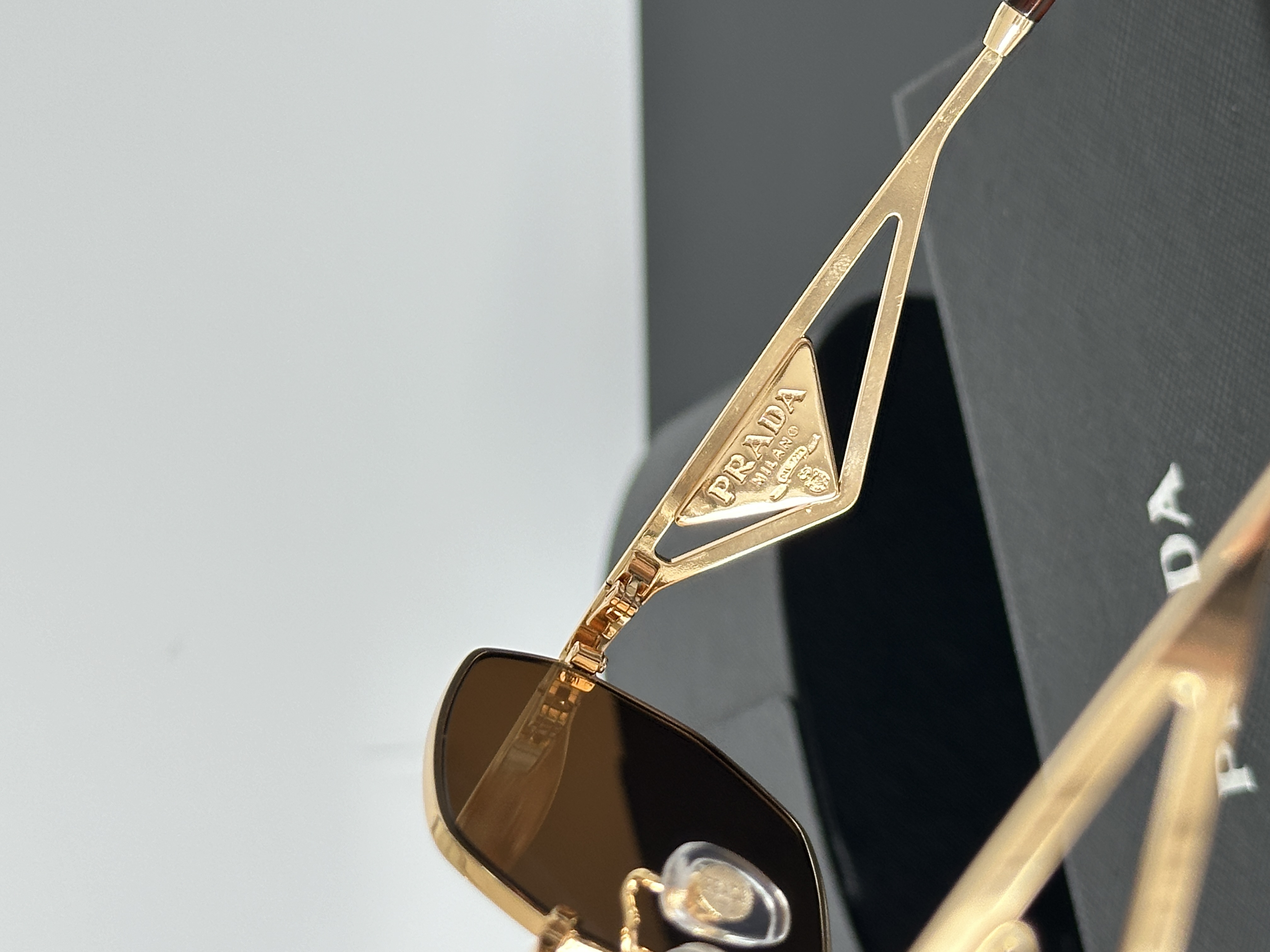 Prada PRA51S Polygonal Metal Frame Sunglasses