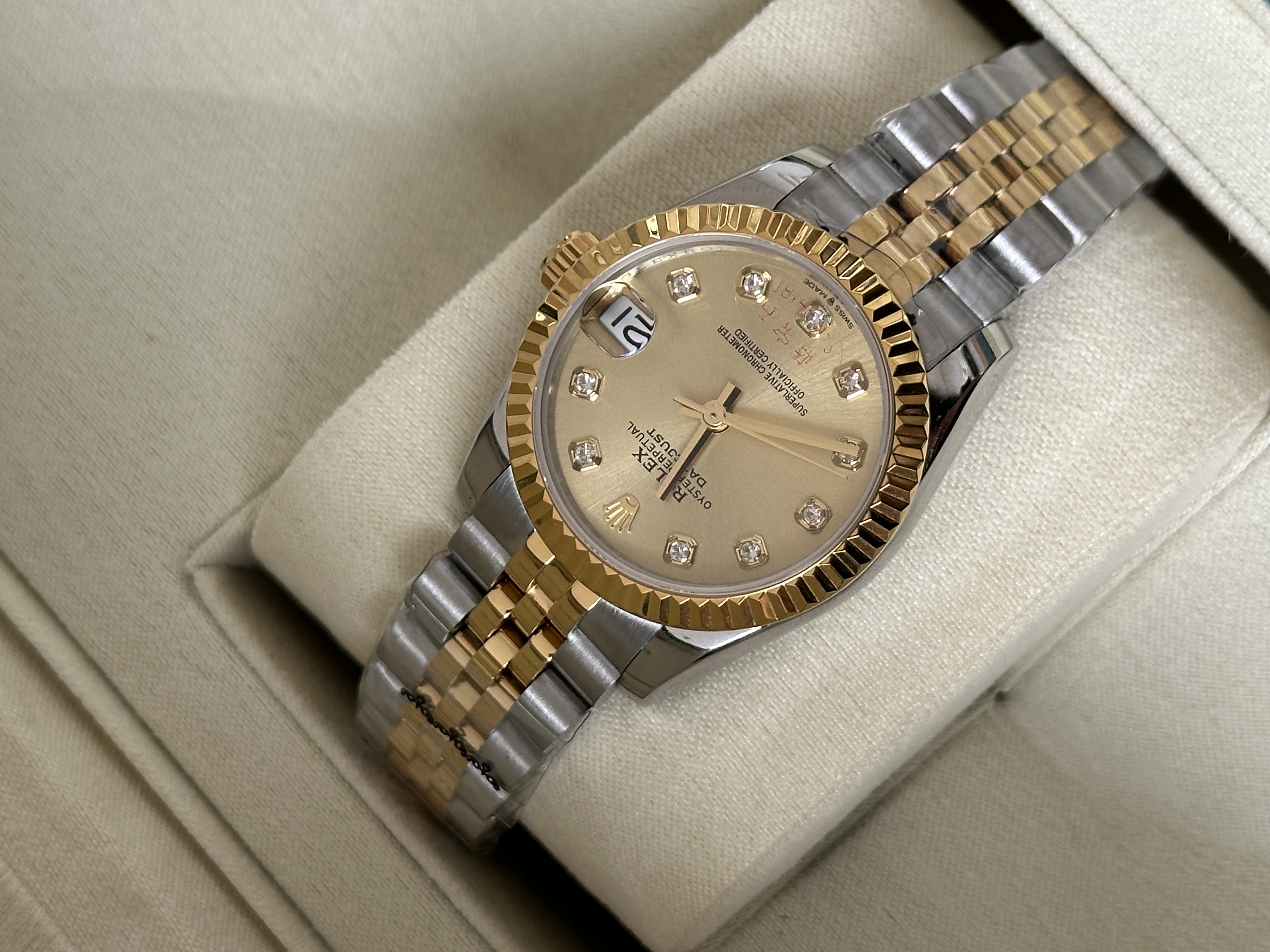 Rolex Lady-Datejust Two-Tone Diamond Dial Watch