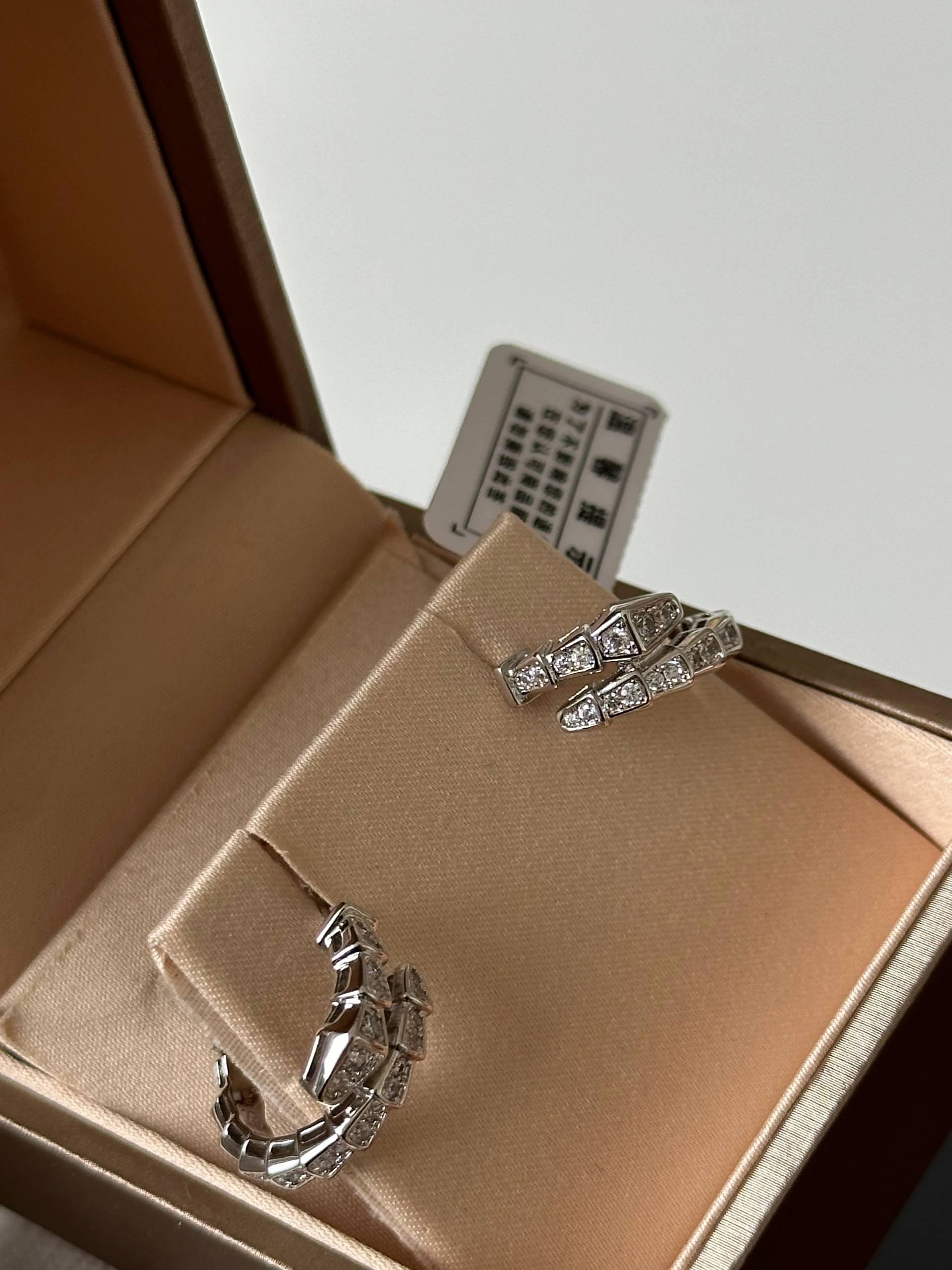 Bvlgari Serpenti Viper Diamond Hoop Earrings