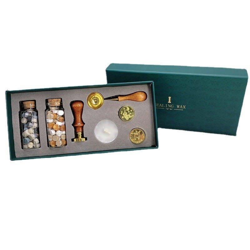 5016 Fire Lacquer Stamp Set Wax Grain Handle Spoon