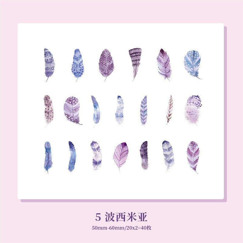 1166 Sticker Pack Fantasy Feather Series