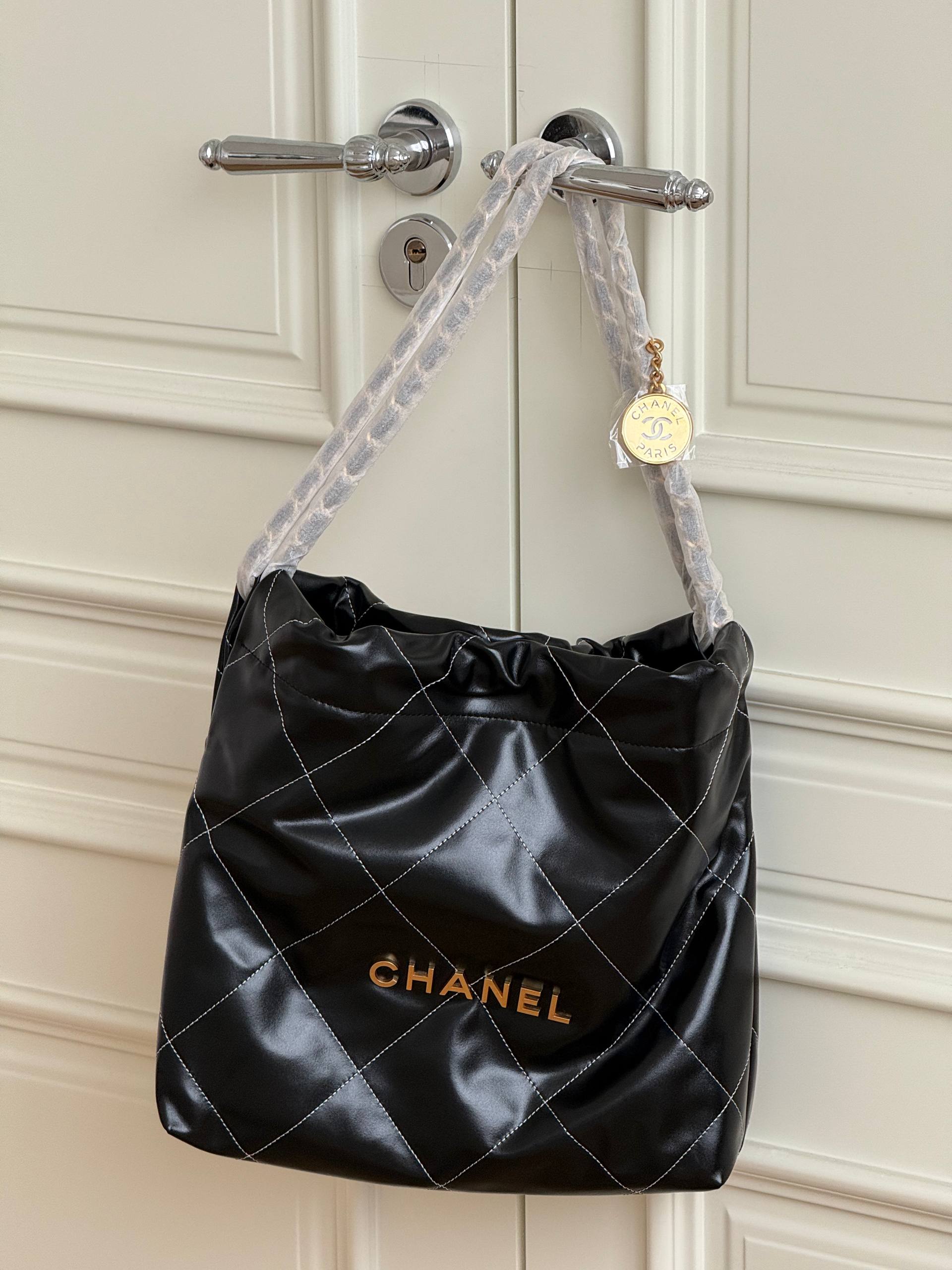 Chanel 22 Mini Quilted Leather Shopping Tote Bag