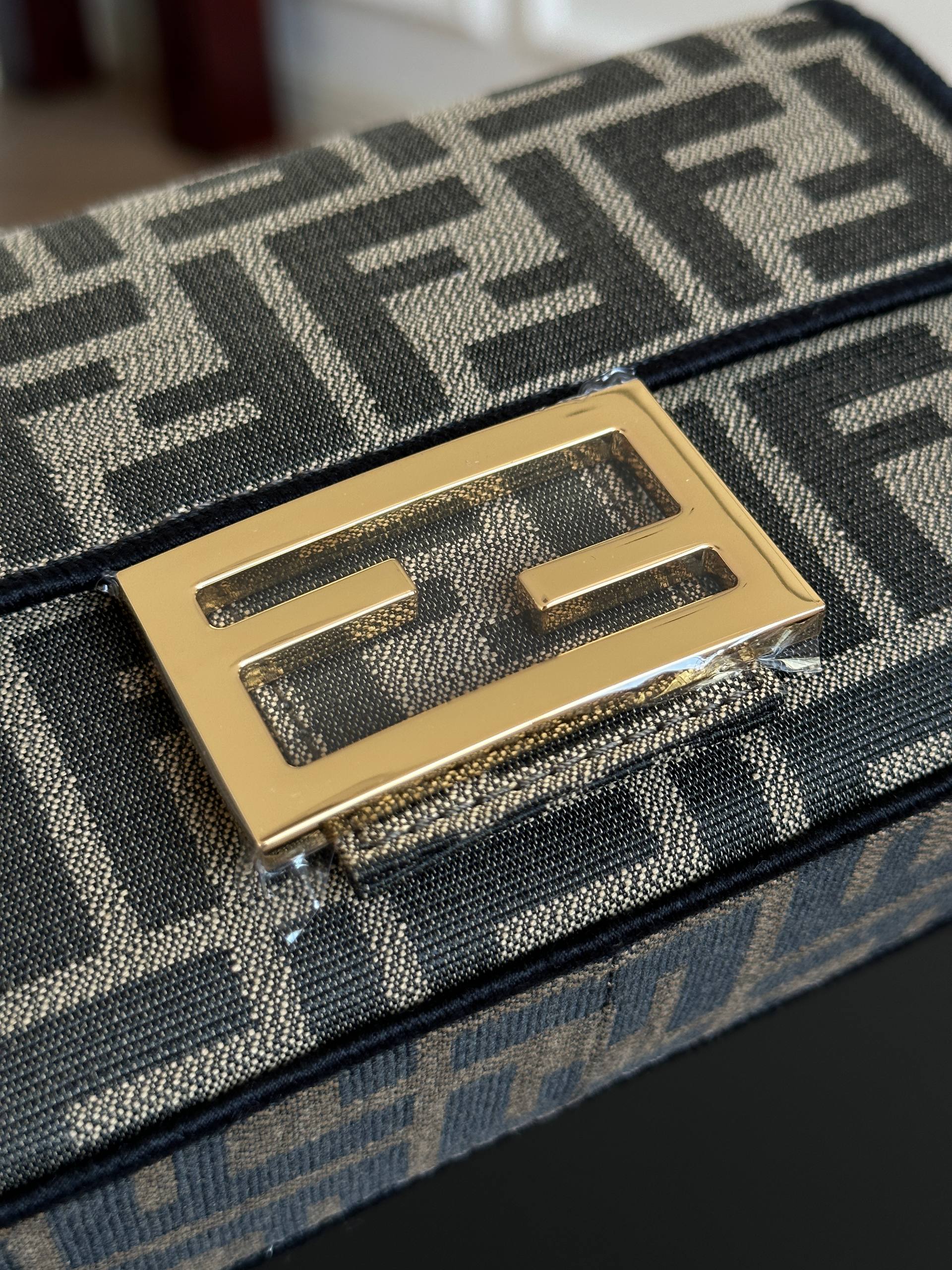 Fendi FF Zucca Jacquard Baguette Shoulder Bag