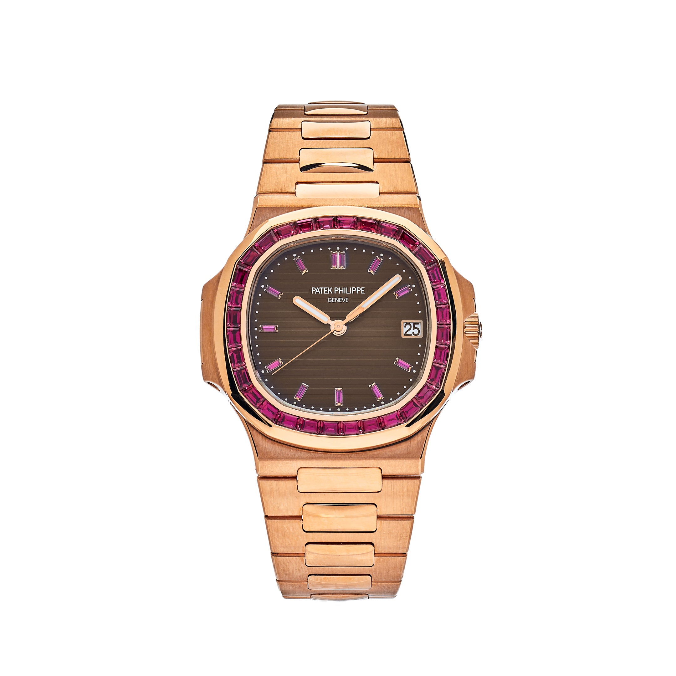 Patek Philippe Nautilus Rose Gold Ruby Bezel 5723/112R-001【1:1 Replica】