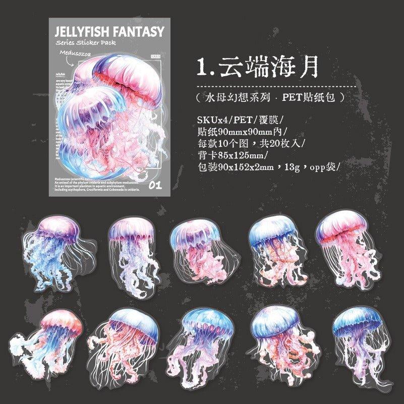 1153 Sticker Packs Jellyfish Fantasy Series