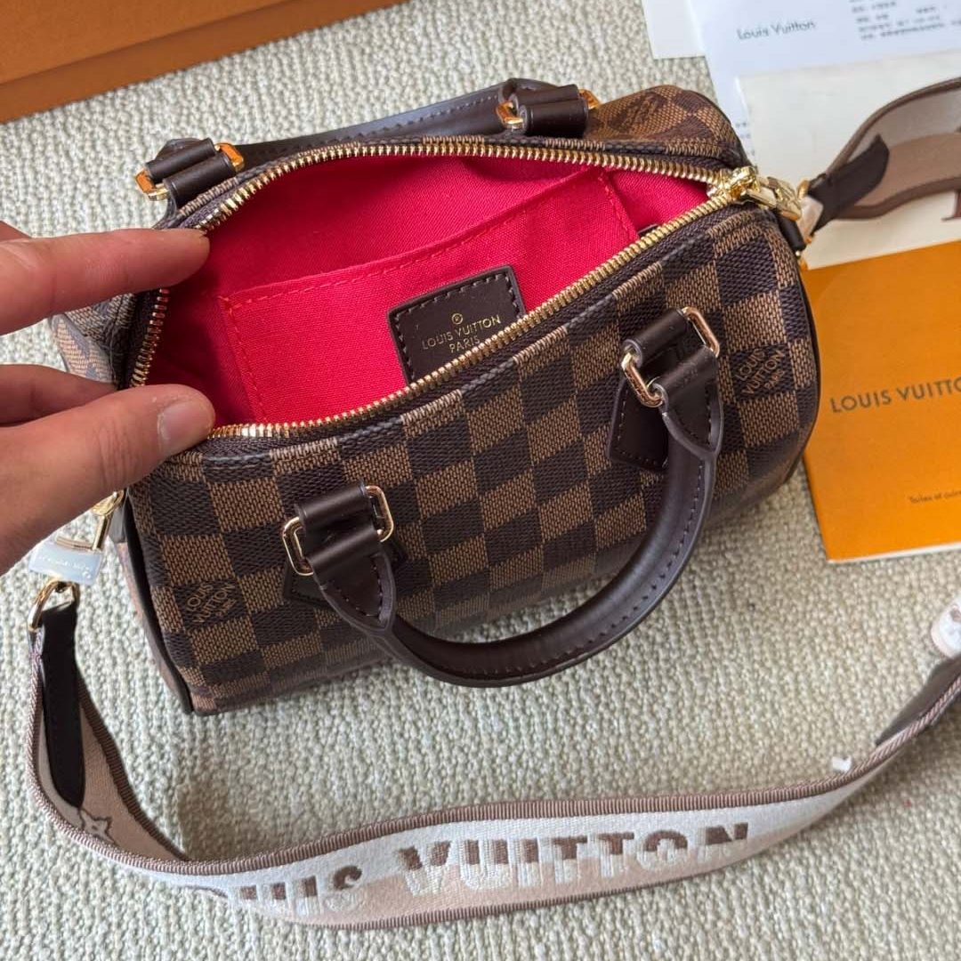 SPEEDY BANDOULIERE DAMIER EBENE 20X16CM