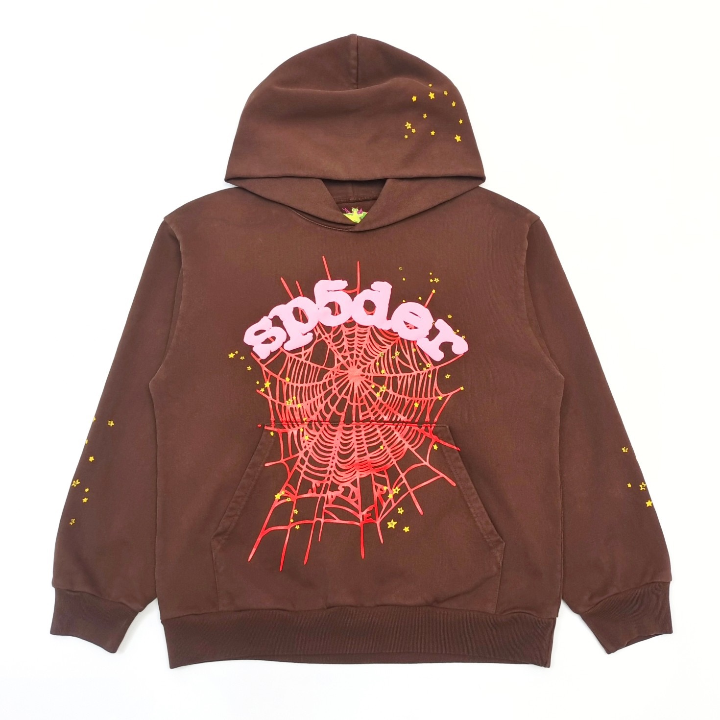 1:1 Best Quality Pink Logo Hoodie Brown Color