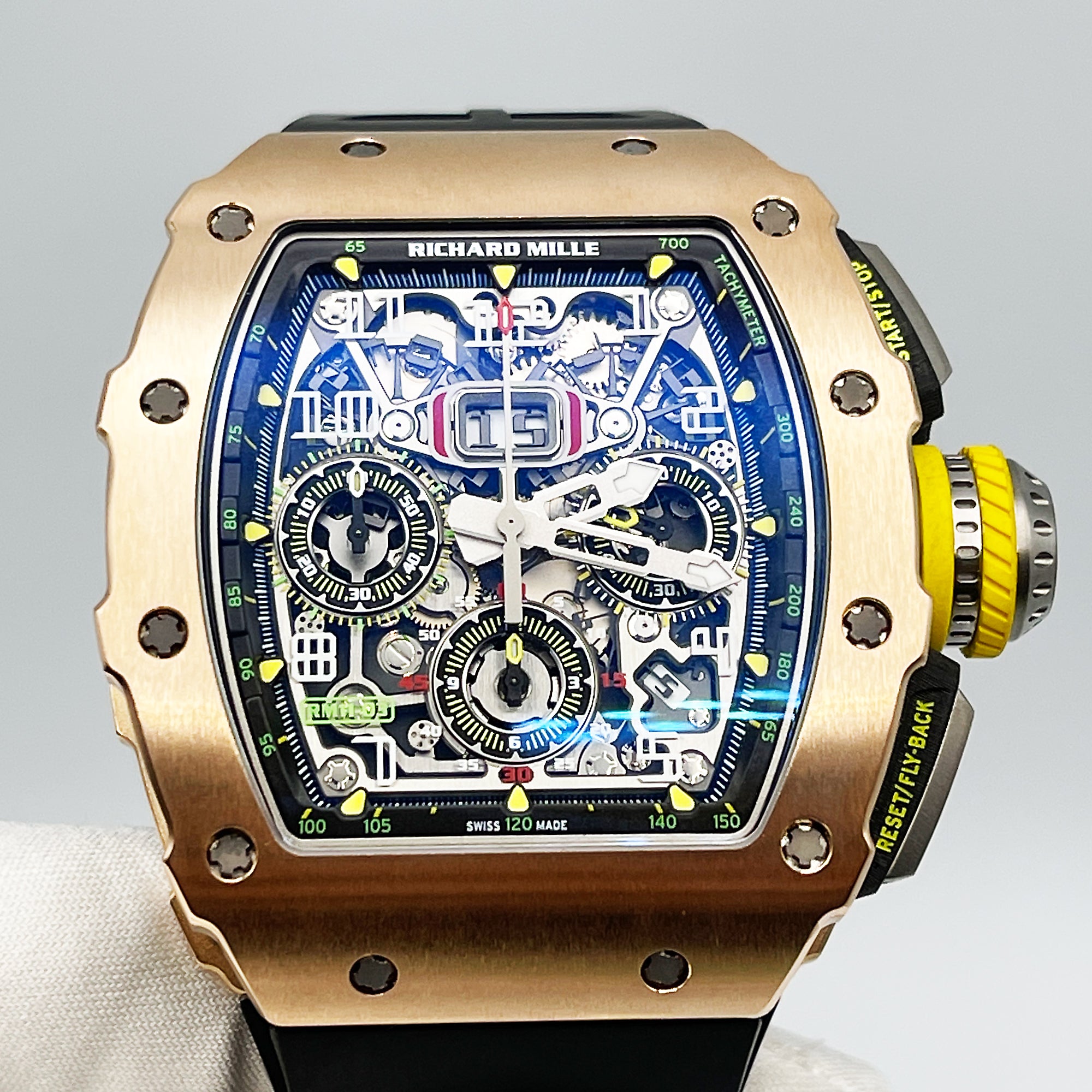 Richard Mille Automatic Flyback Chronograph Rose Gold & Titanium RM11-03【1:1 Replica】