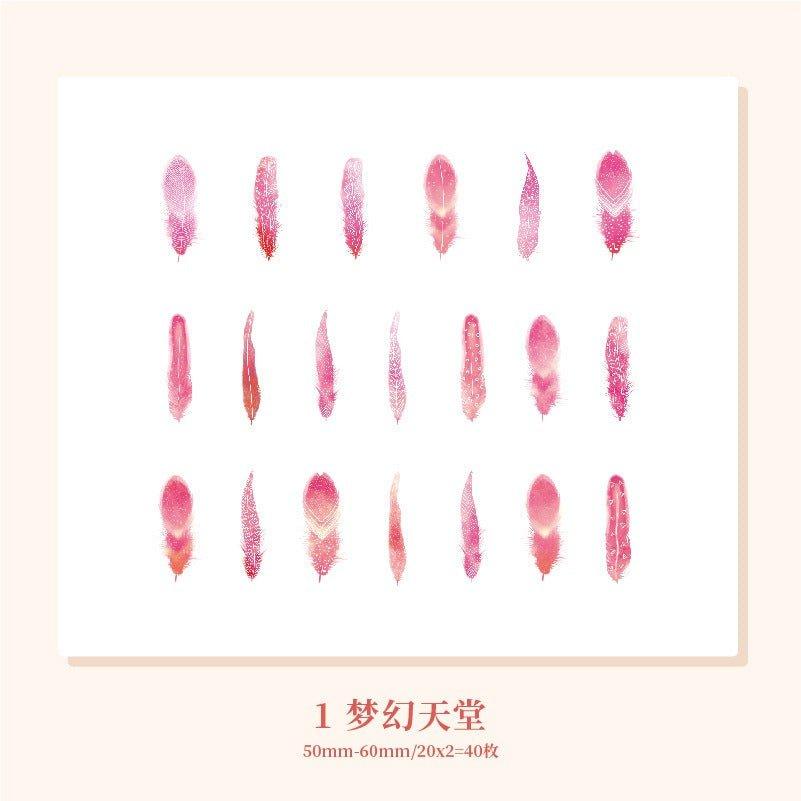 1166 Sticker Pack Fantasy Feather Series