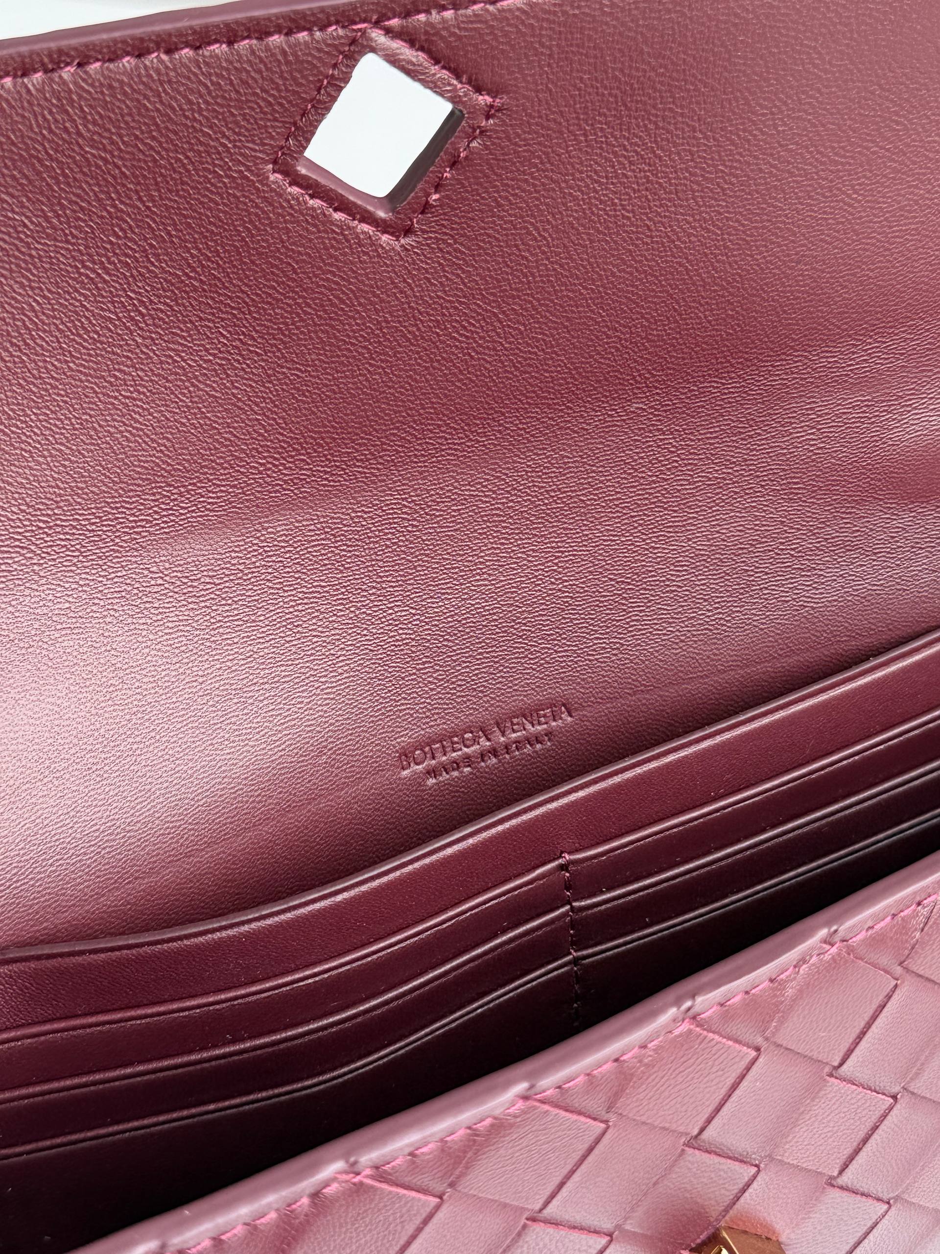 BV Andiamo Woven Leather Clutch Bag