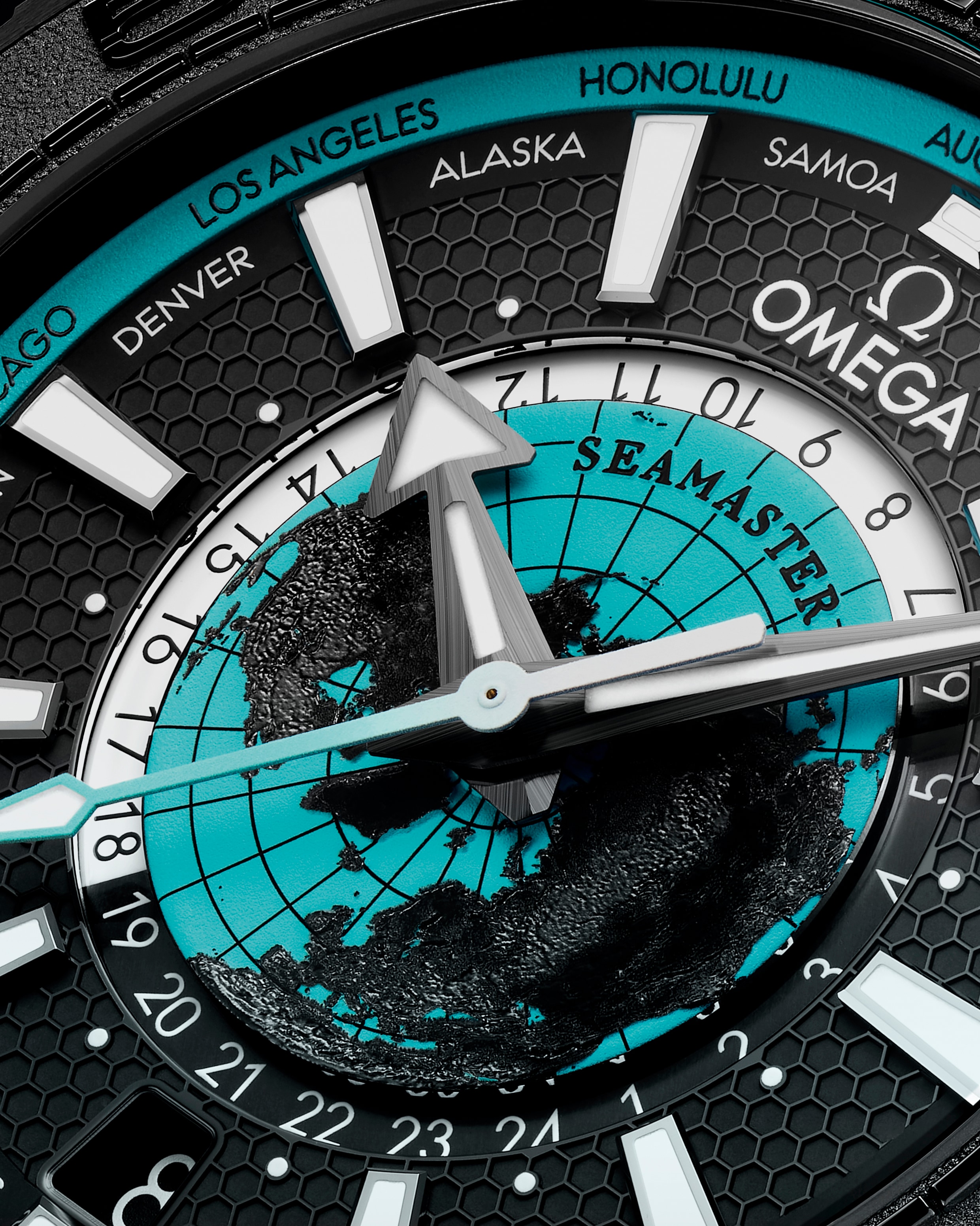 Seamaster Planet Ocean 600M-45.5 mm, black ceramic on rubber strap
