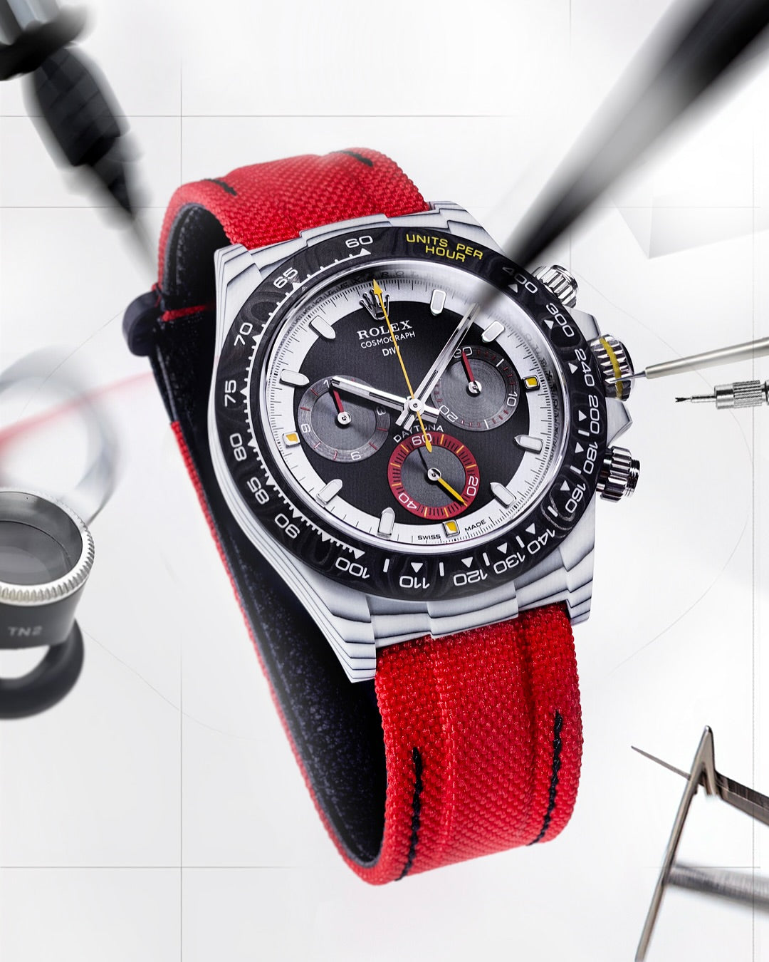 Unique CarboQuartz Rolex DiW Daytona QUANTUM RACER【1:1 Replica】