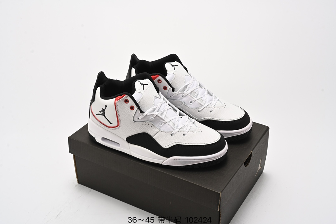 Air Jordan Courtside 23  White X Black X Red Color