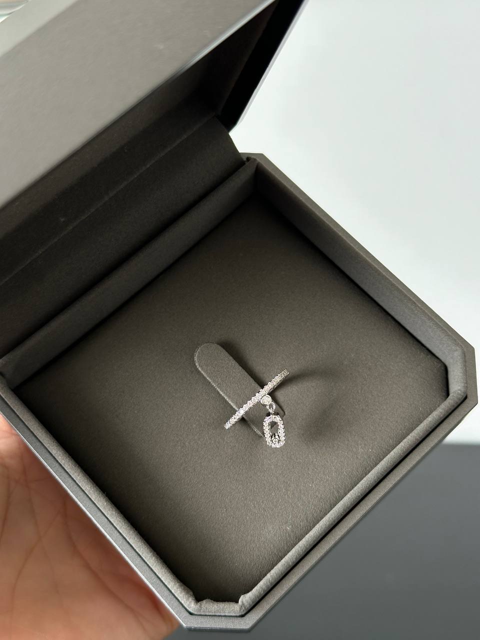 Messika Move Uno Pave Diamond Drop Ring