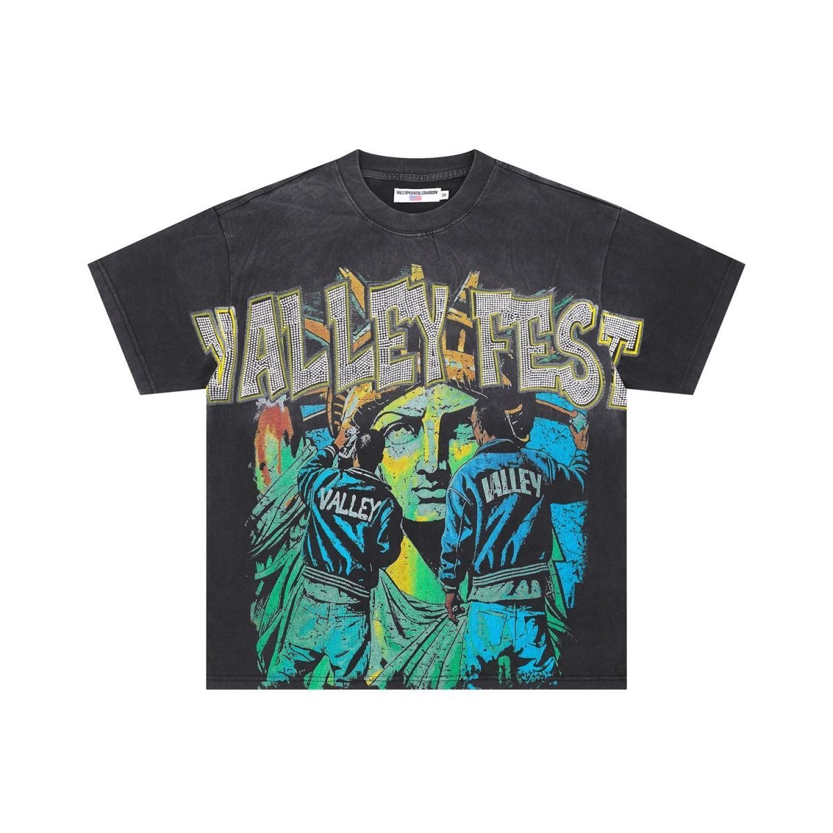 Vale Forever Diamond Logo Statue of Liberty Tee Black