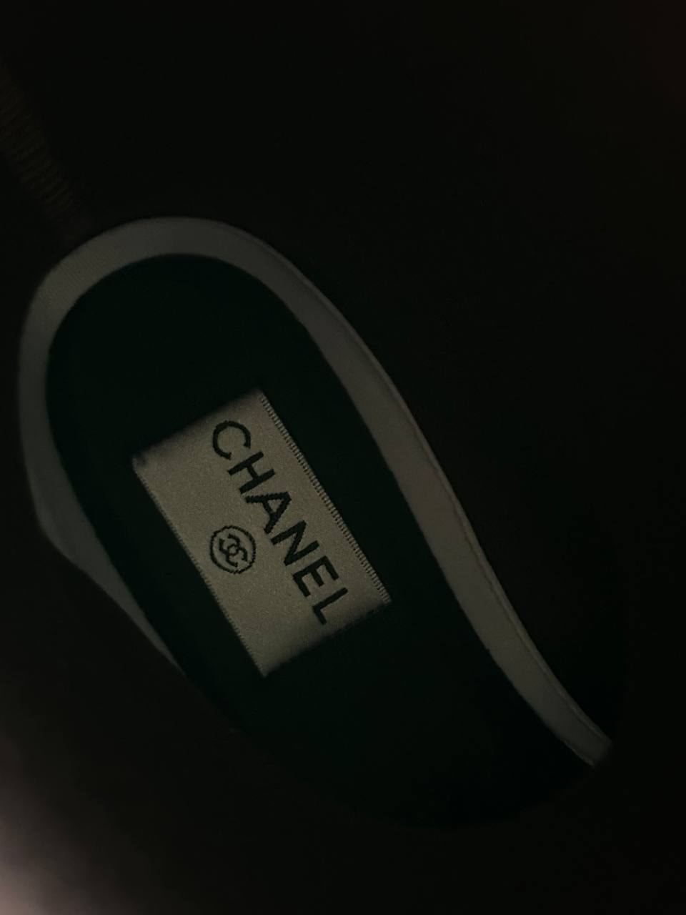 Chanel Black White CC Logo Block Heel Tall Waterproof Rain Boots