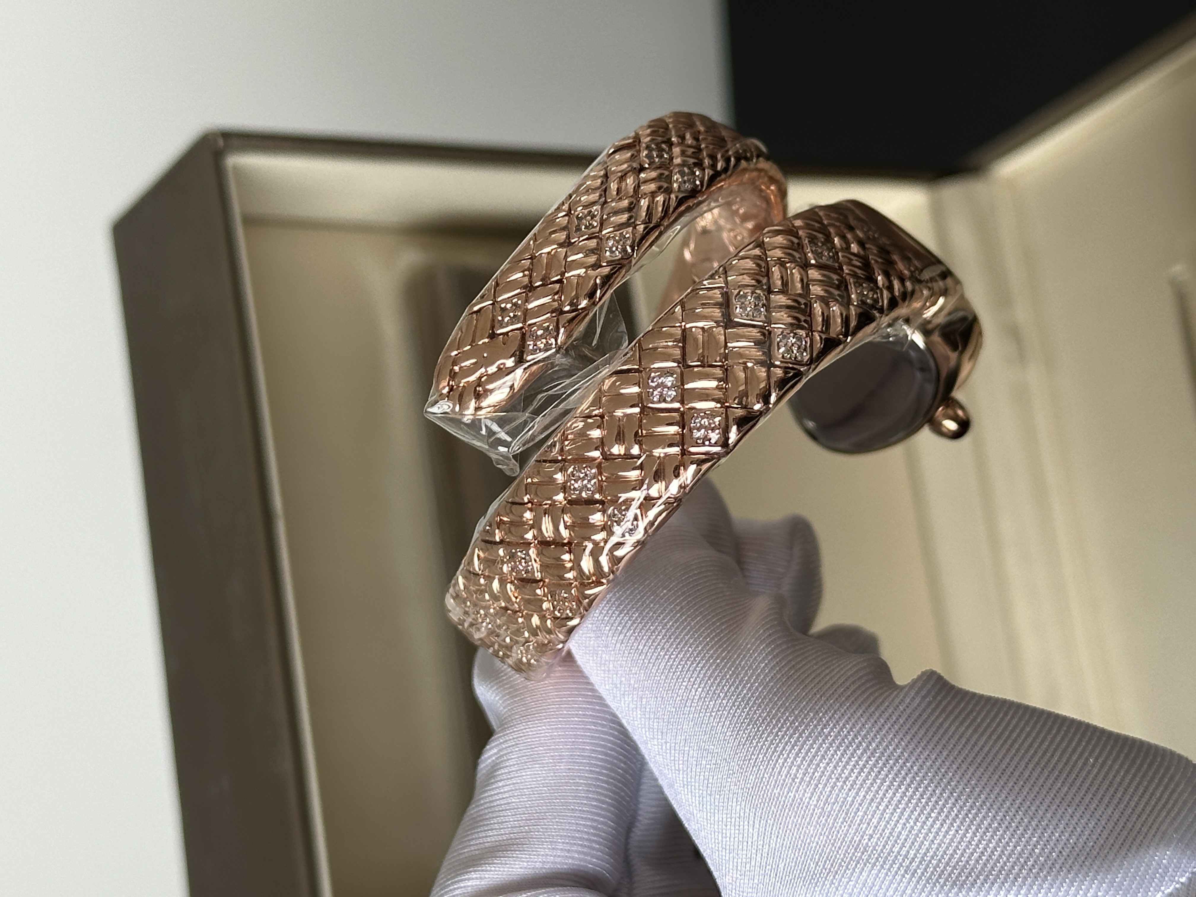 Bvlgari Serpenti Rose Gold Diamond Snake Wrap Bracelet Watch