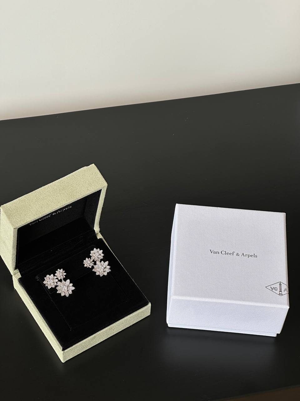 Van Cleef & Arpels Lotus Earrings, 3 Flowers